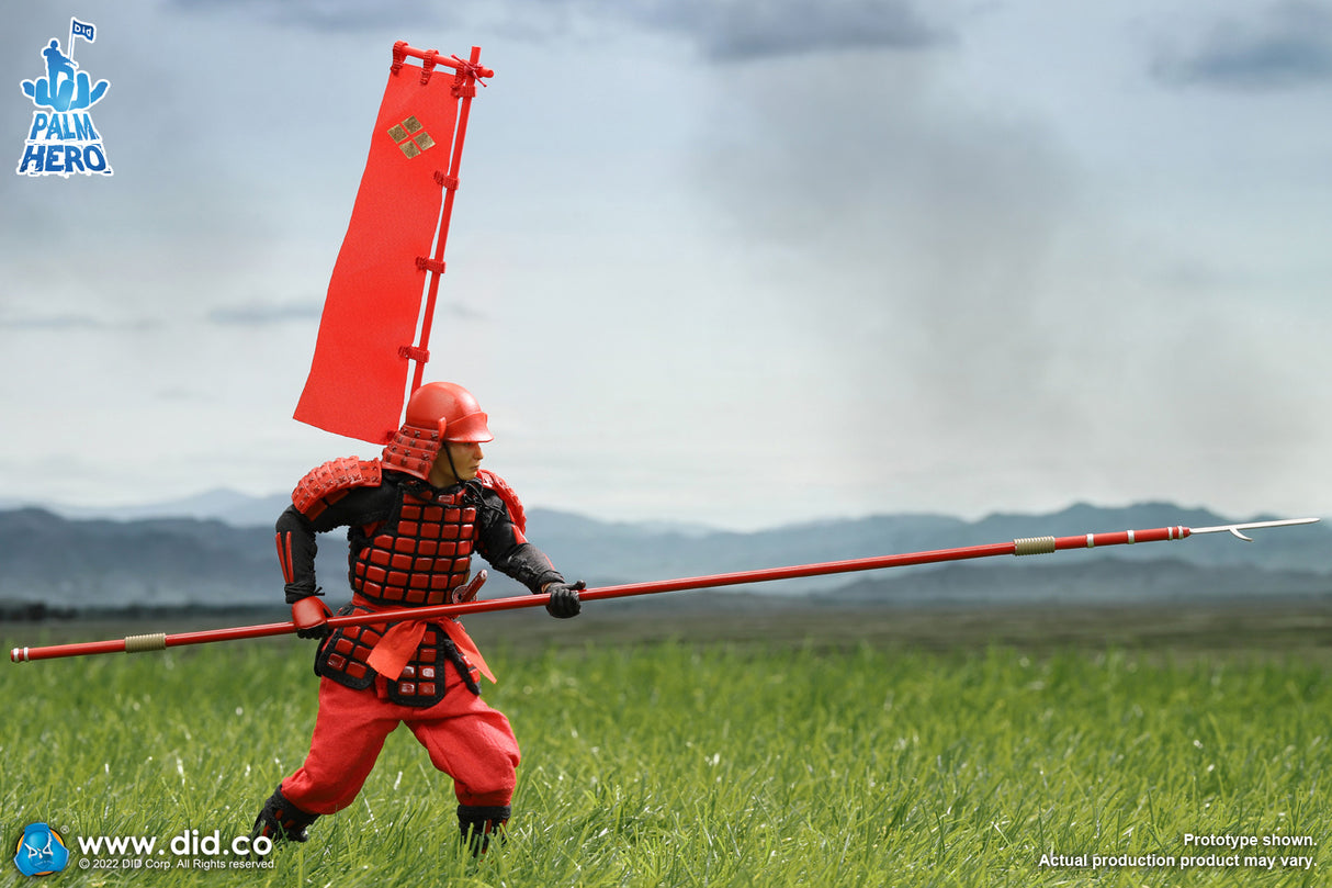 1/12 Scale Palm Hero Series Japan Sengoku Soldier (Red) - NIB DID XJ80016A