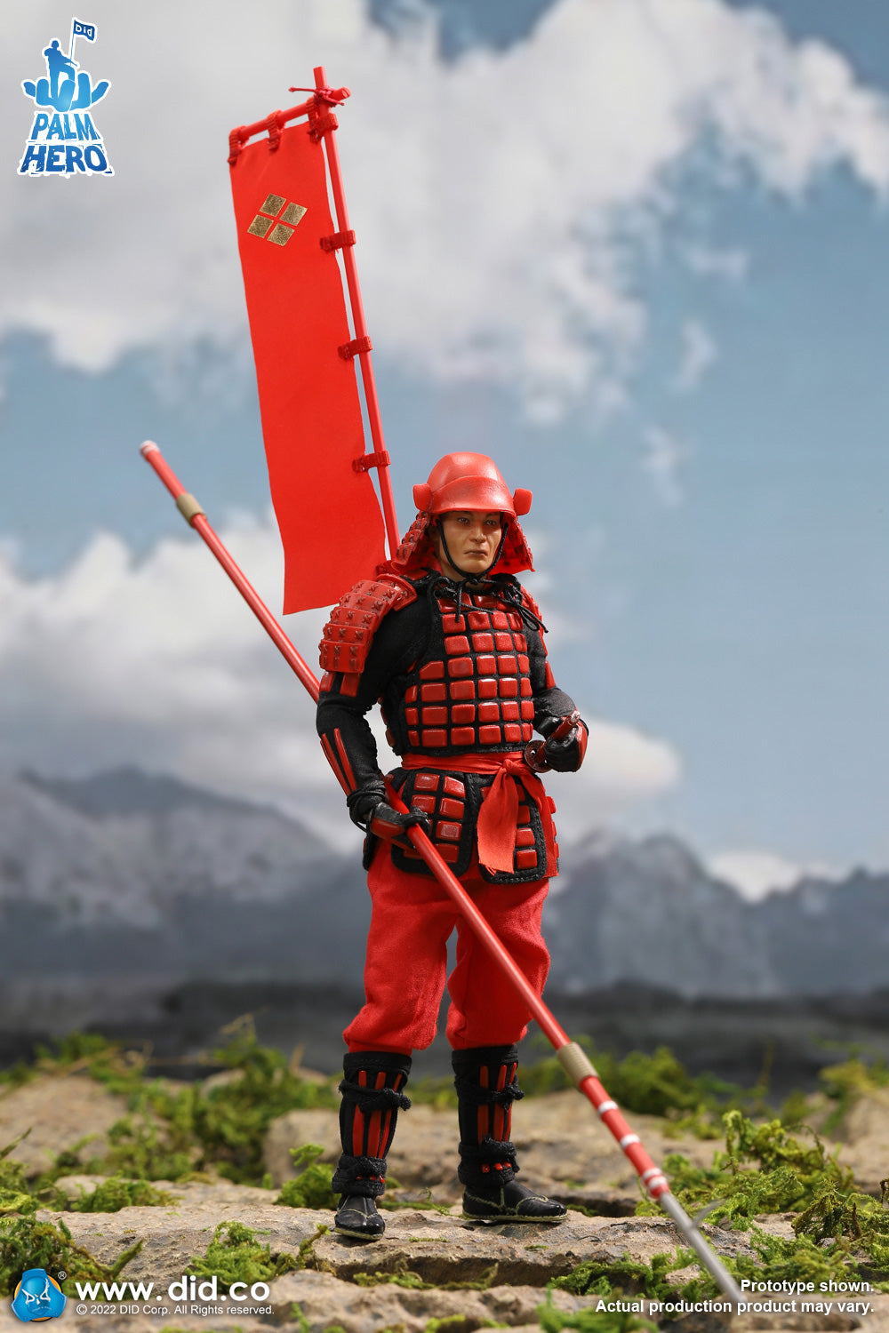 1/12 Scale Palm Hero Series Japan Sengoku Soldier (Red) - NIB DID XJ80016A