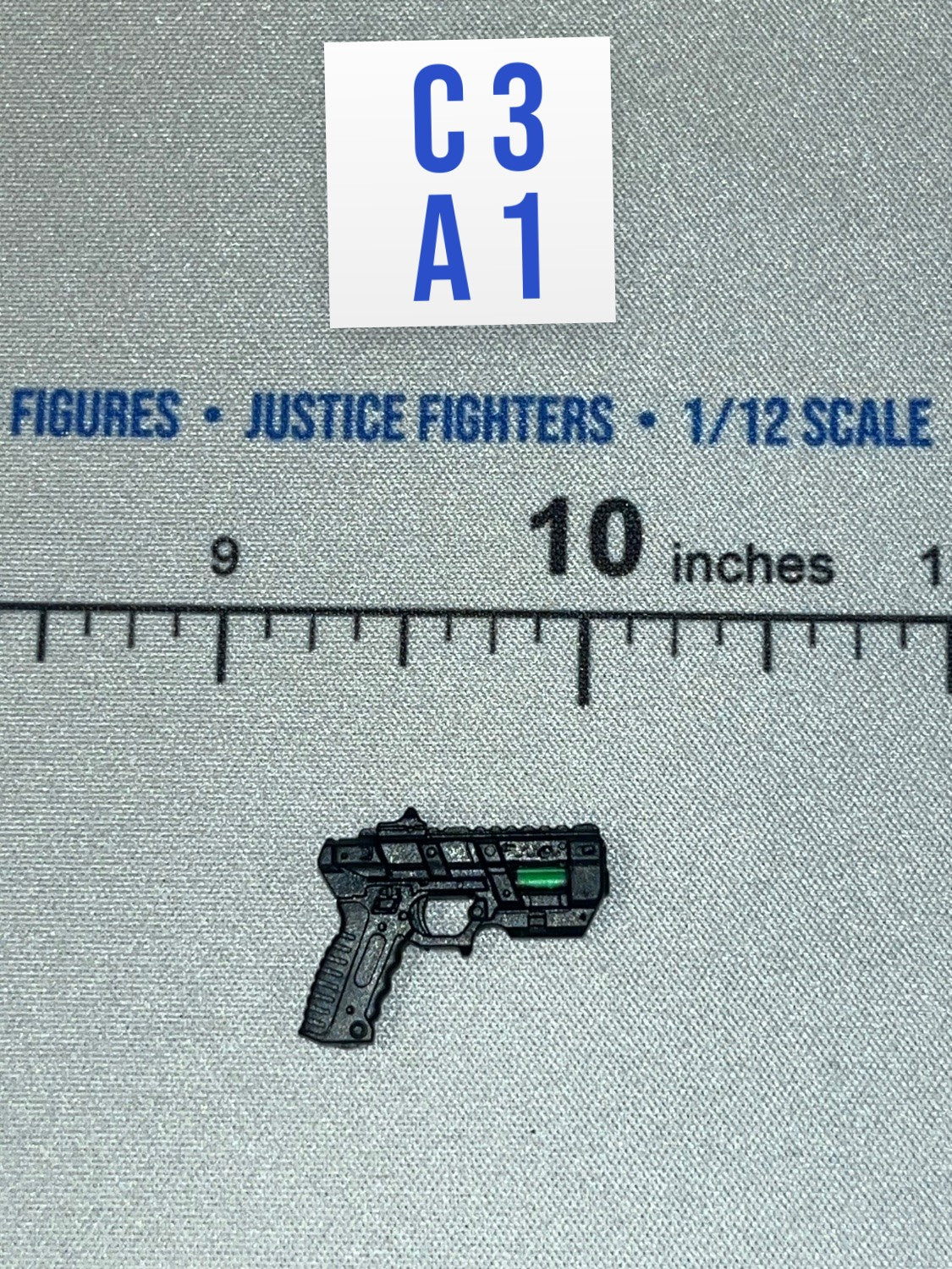 1/12 Scale Modern Era Futuristic Pistol with Tactical Light - Praetorian Fury - Android Valaverse