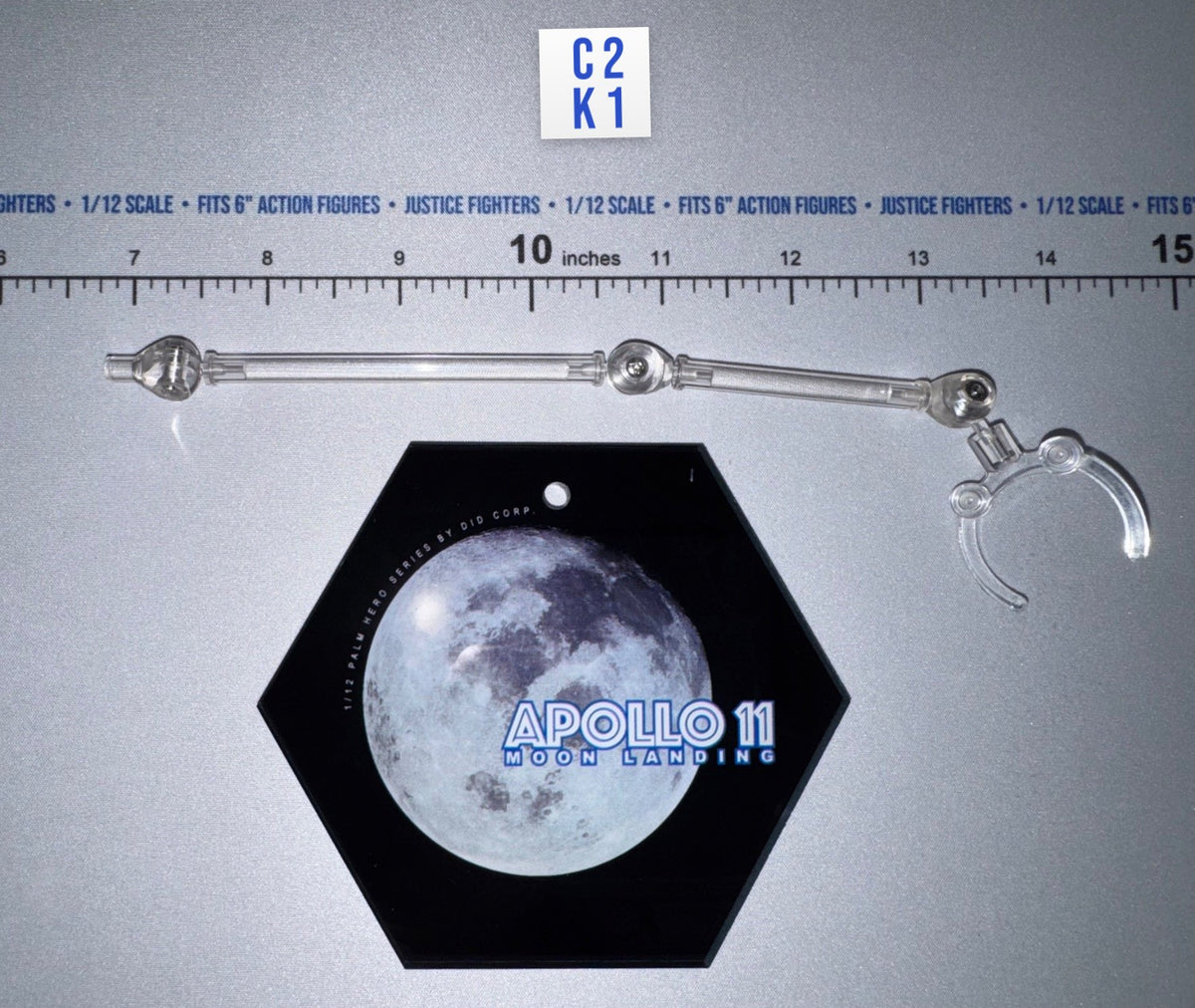 1/12 Scale Modern Era US Figure Display Stand with Arm - Apollo 11 Astronauts DiD XS80035
