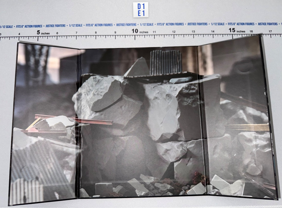 1/12 Scale WWII German Rubble Backdrop