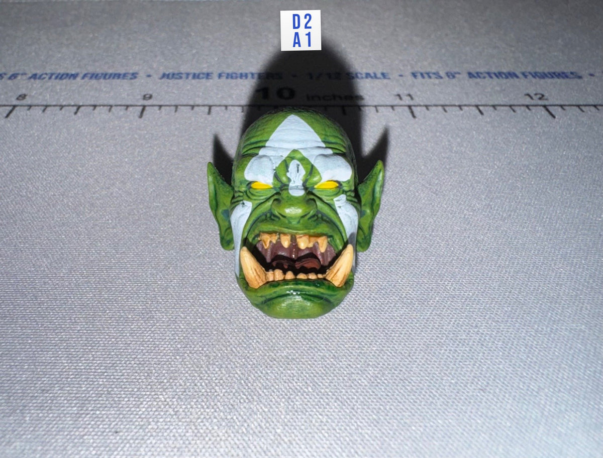 1/12 Scale Medieval Fantasy Orc Head Sculpt - Urzokk 2 - Mythic Legions Four Horsemen