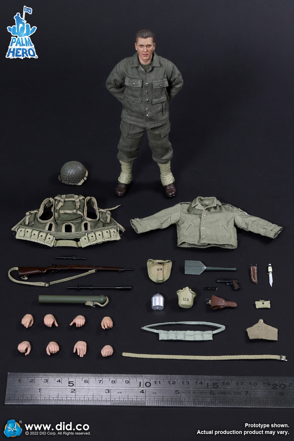 1/12 Scale Palm Hero Series WWII US 2nd Ranger Battalion Series 2 – Private Jackson - NIB DID XA80009