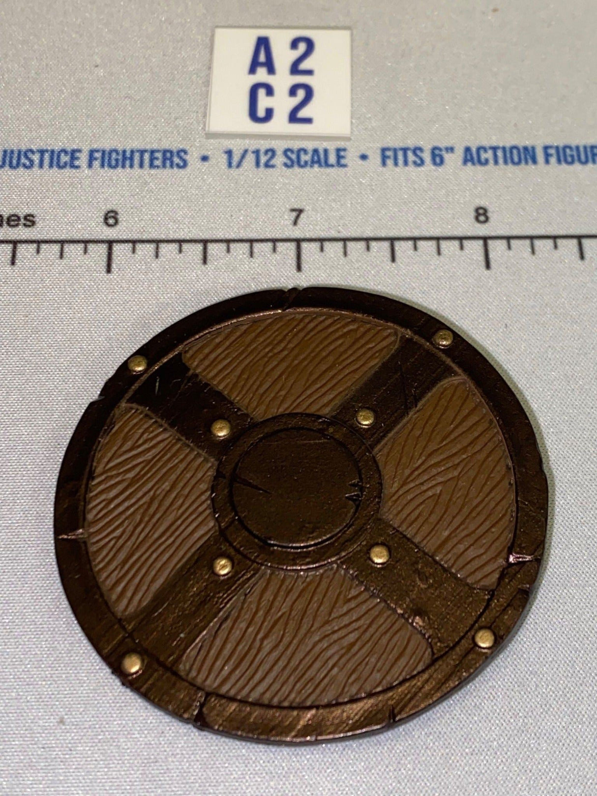1/12 Scale Medieval Era Round Wooden Shield - Four Horsemen - Mythic Legions