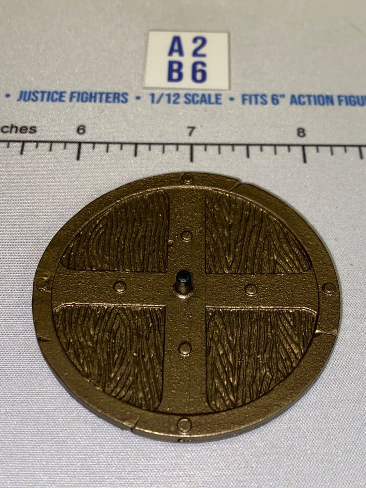 1/12 Scale Medieval Round Wooden Shield - Four Horsemen - Mythic Legions