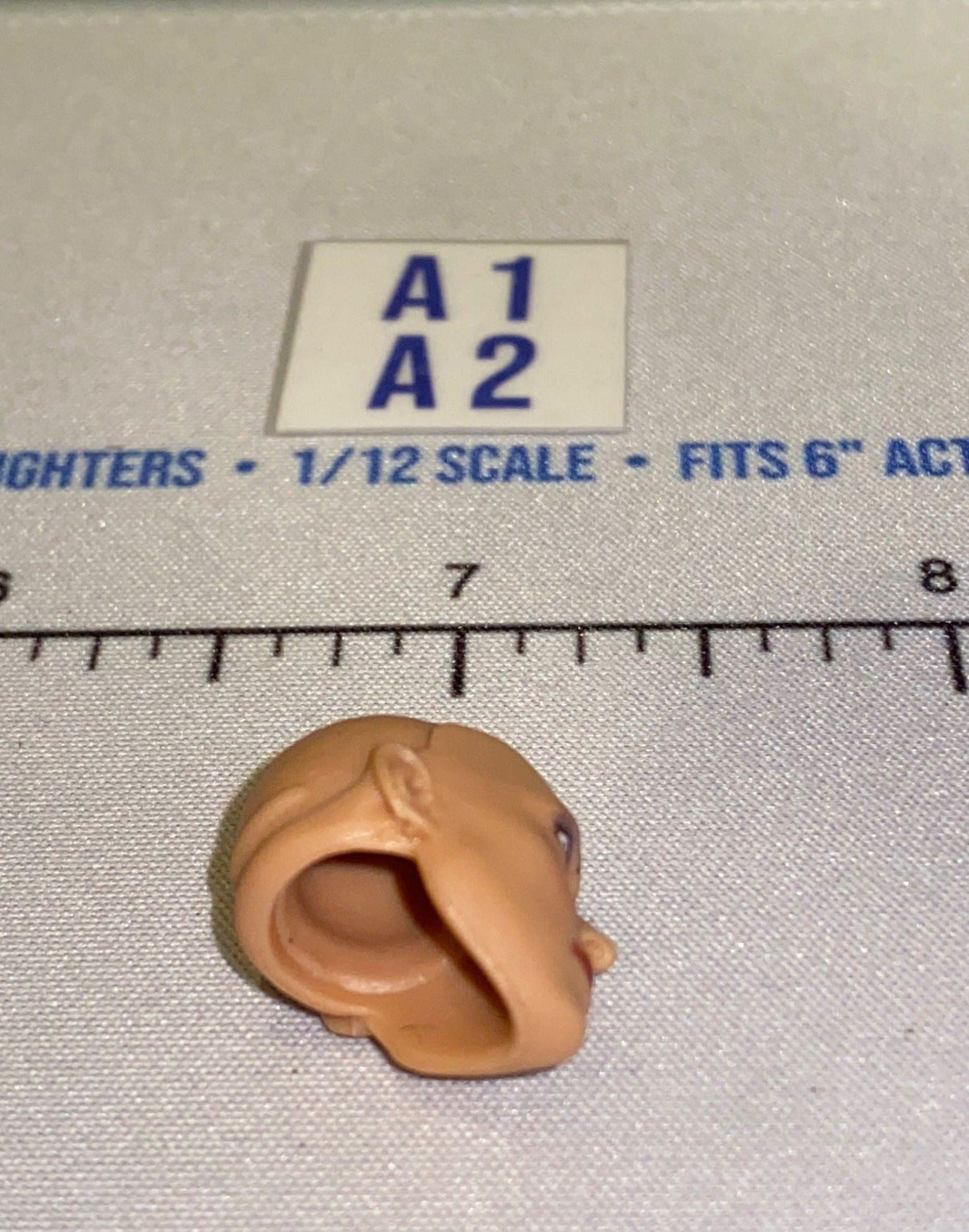 1/12 Scale Bald Female Head Sculpt with Red Lips - GI Joe Classified