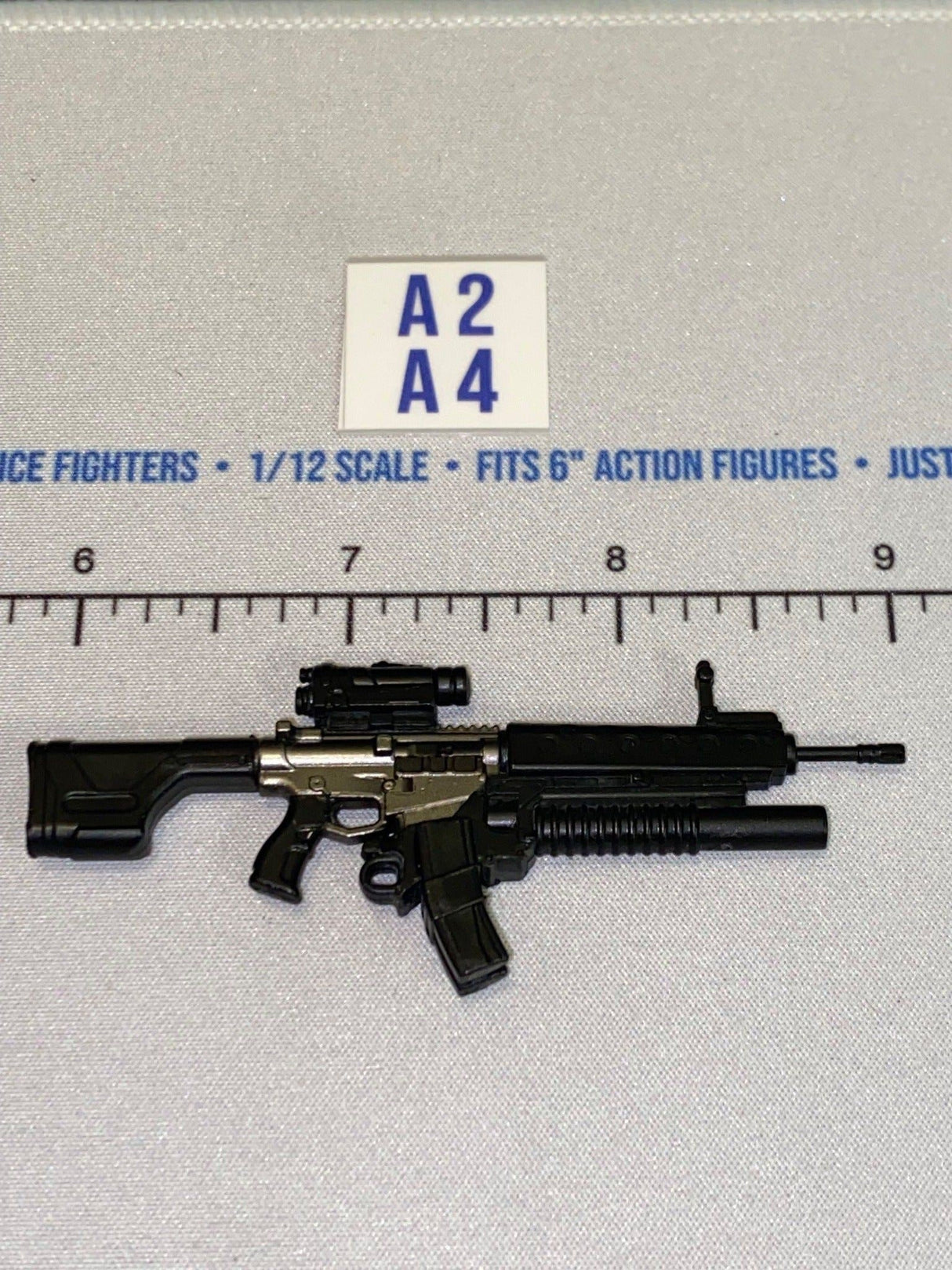 1/12 Scale Modern Era Tactical Assault Rifle with Scope and Grenade Launcher - Valaverse