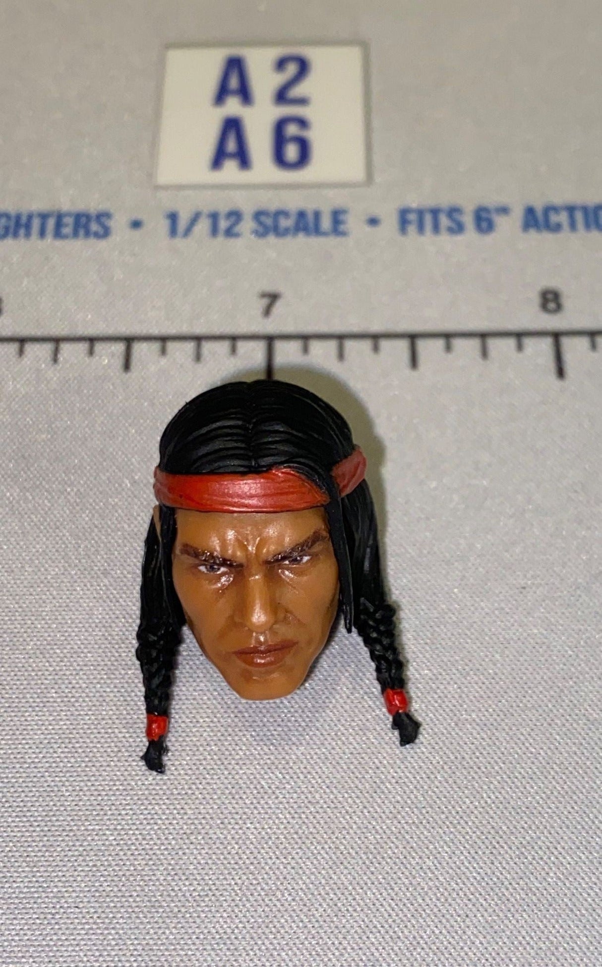 1/12 Scale Native American Male Head Sculpt Spirit - GI Joe Classified