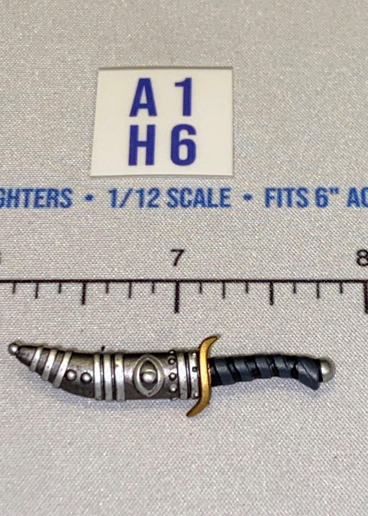 1/12 Scale Ancient Fantasy Curved Dagger and Scabbard Set - Four Horsemen - Mythic Legions