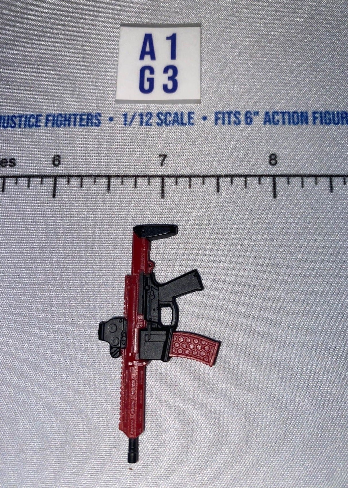 1/12 Scale Modern Compact Assault Rifle with Red Dot Sight - Valaverse