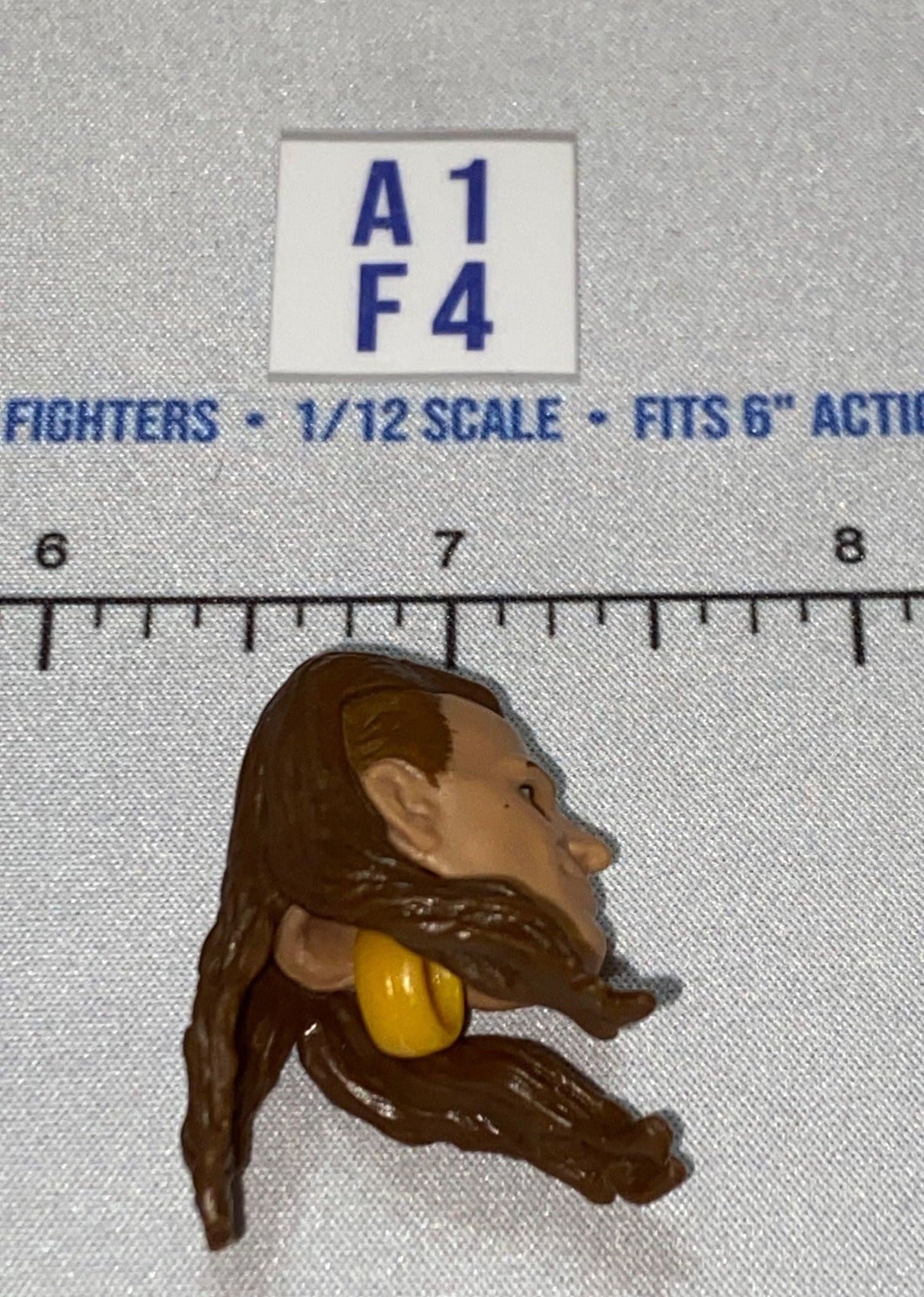 1/12 Scale Head Sculpt with Long Hair and Nose Ring - Mattel WWE
