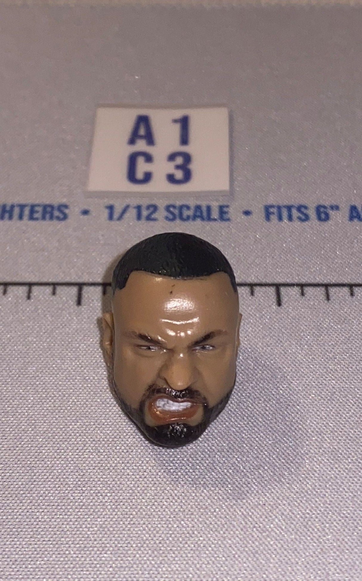 1/12 Scale Male Head Sculpt - Mattel WWE
