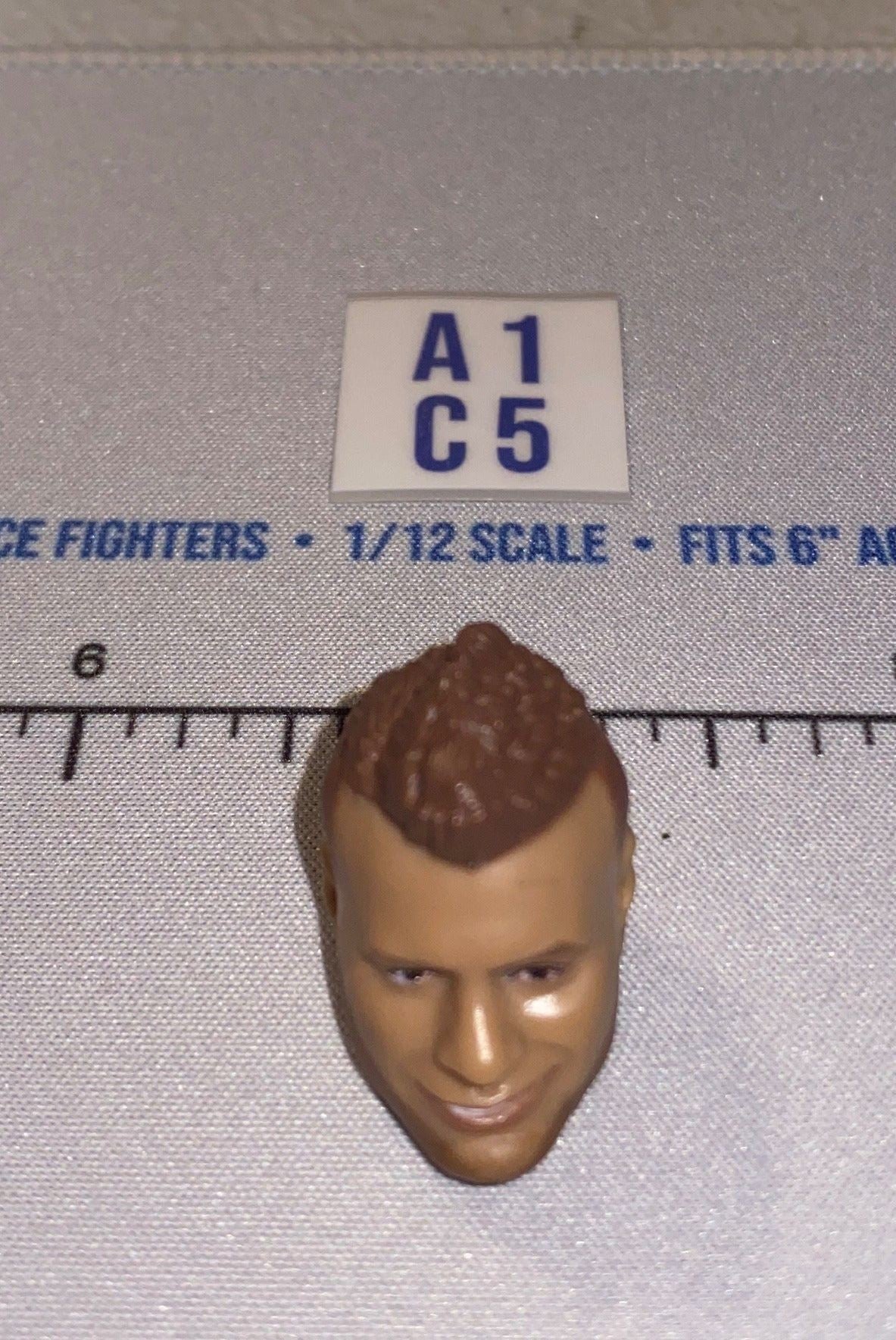 1/12 Scale Head Sculpt - Male with Mohawk Hairstyle - Mattel WWE