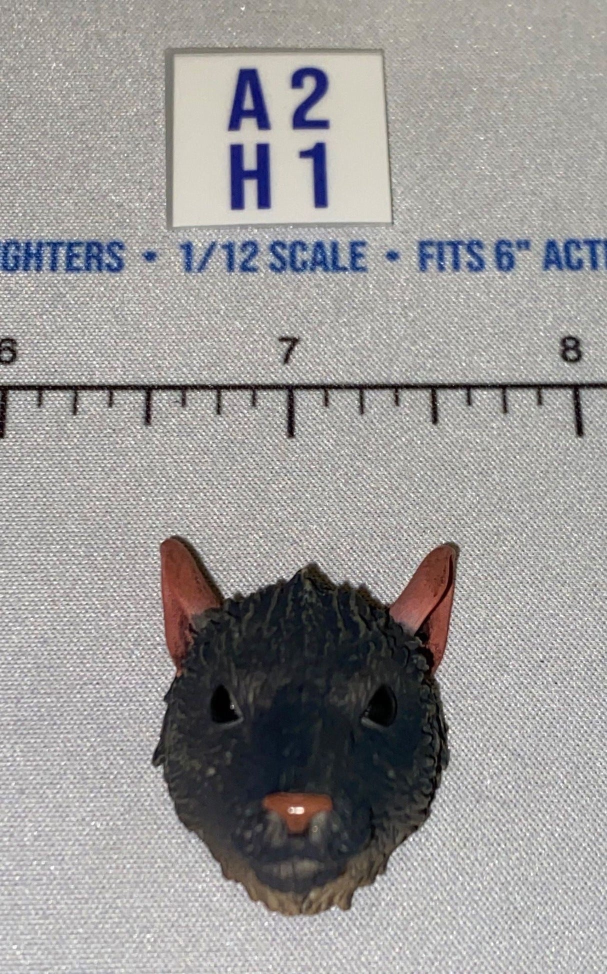 1/12 Scale Rat Head Sculpt, Dark Gray - Four Horsemen - Mythic Legions