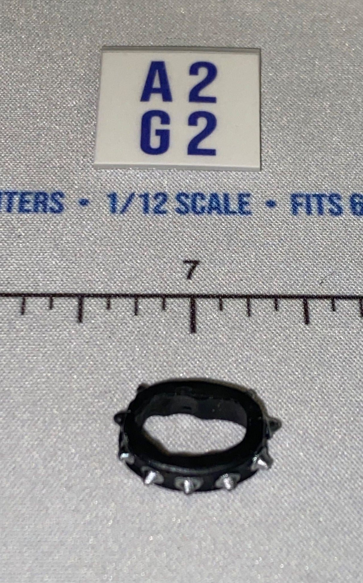 1/12 Scale Modern Studded Collar Ring - GI Joe Classified