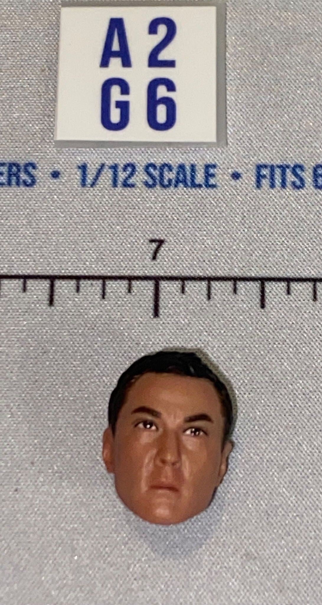 1/12 Scale GI Joe Classified Male Head Sculpt with Dark Hair - Neutral Expression