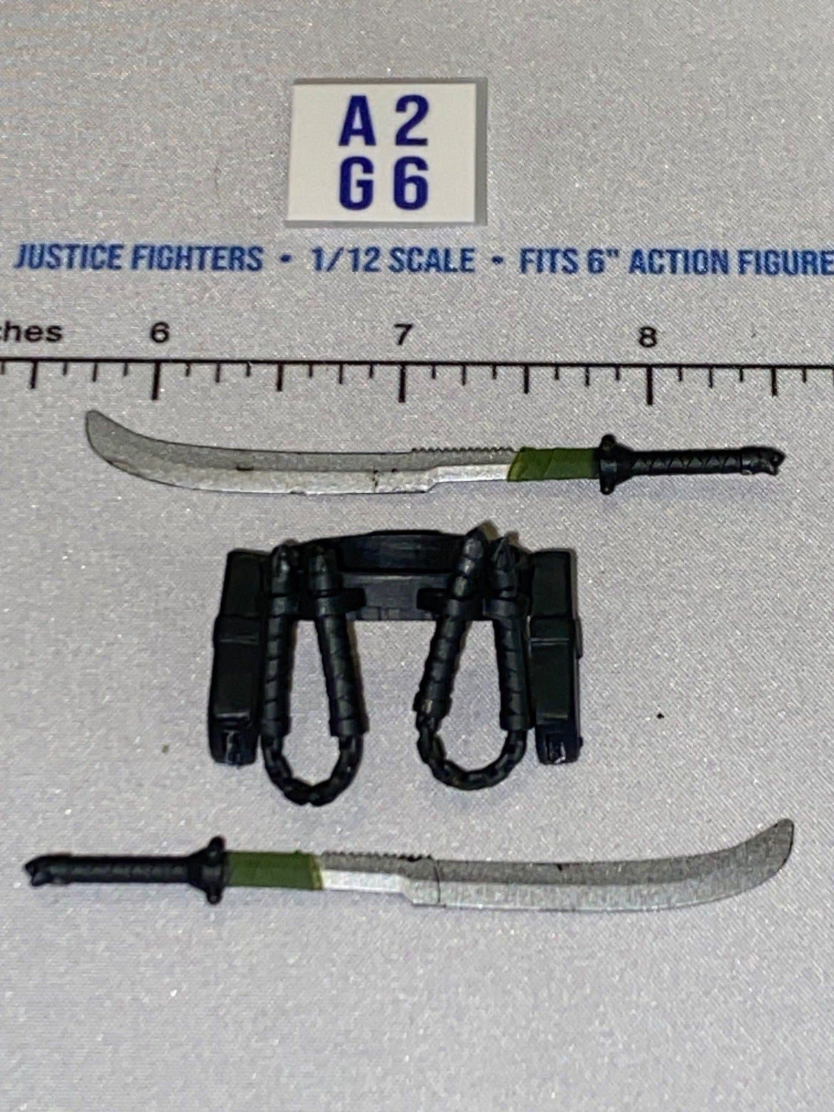 1/12 Scale GI Joe Classified Modern Era Ninja Dual Sword Back Harness Set w/ Nunchucks