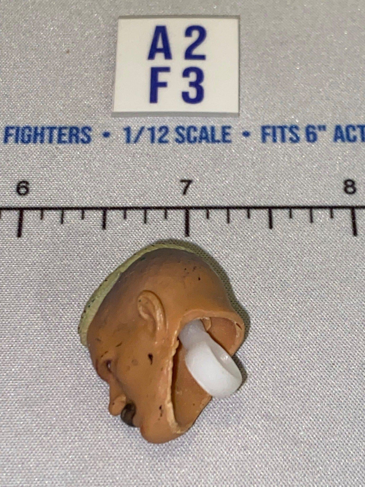 1/12 Scale Male Head Sculpt with Mustache and Blonde Hair - Mattel WWE