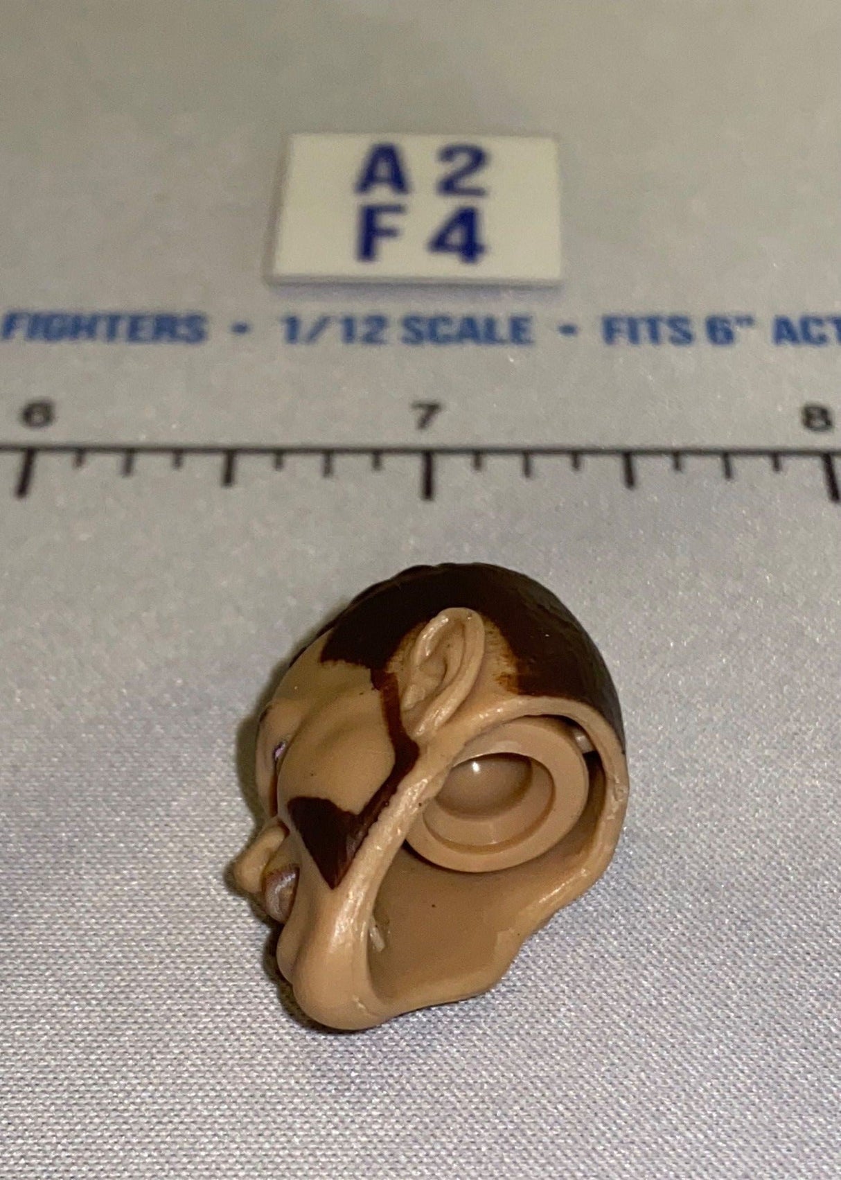 1/12 Scale Male Head Sculpt with Dark Hair - Mattel WWE