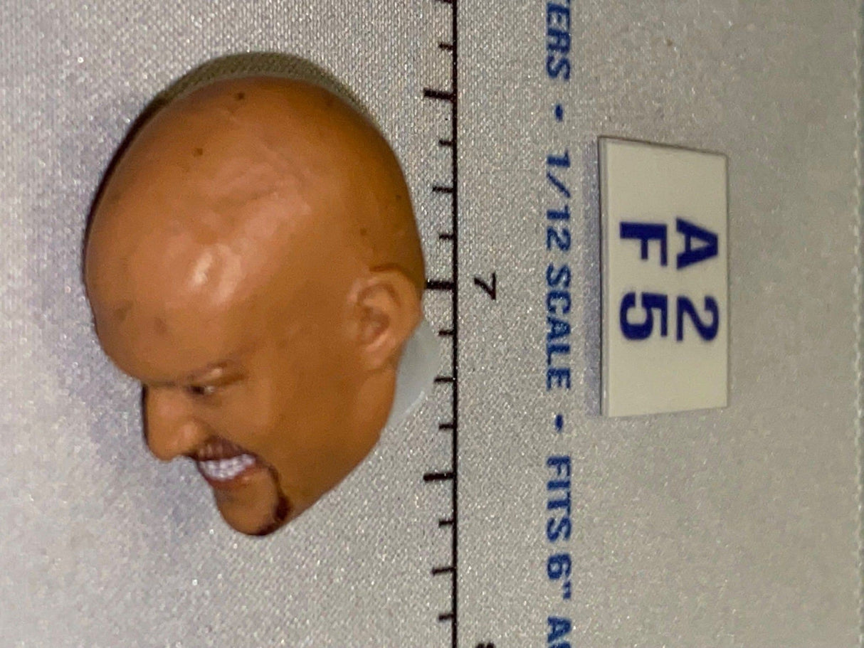 1/12 Scale Bald Male Head Sculpt with Open Mouth Expression - Mattel WWE