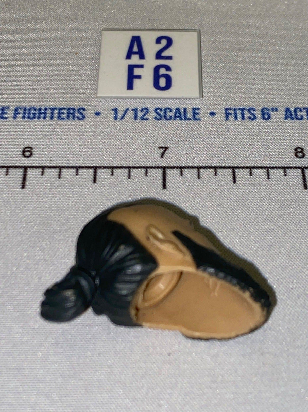 1/12 Scale Male Head Sculpt with Black Hair and Beard - Mattel WWE