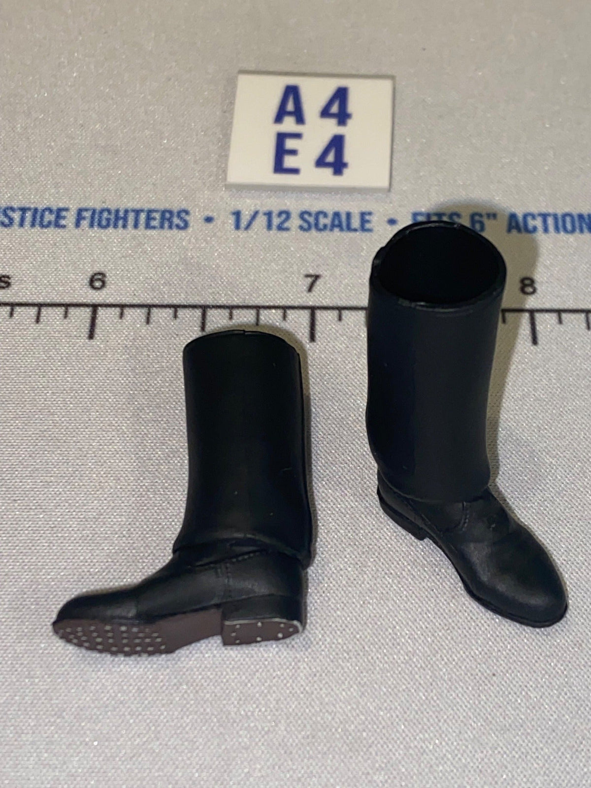 1/12 Scale WWII German Officer Black Riding Boots - DiD Rommel