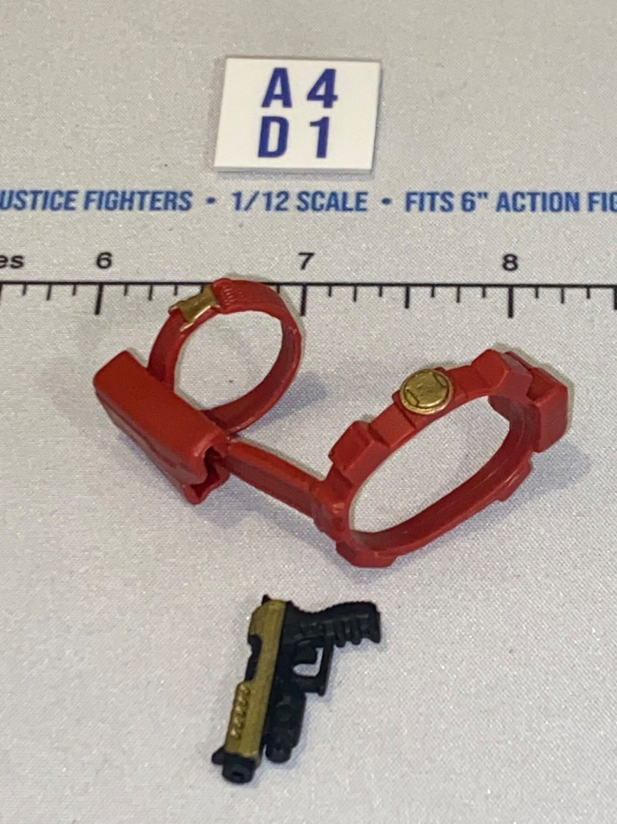 1/12 Scale Modern Era Cobra Pistol and Holster - Red - GI Joe Classified