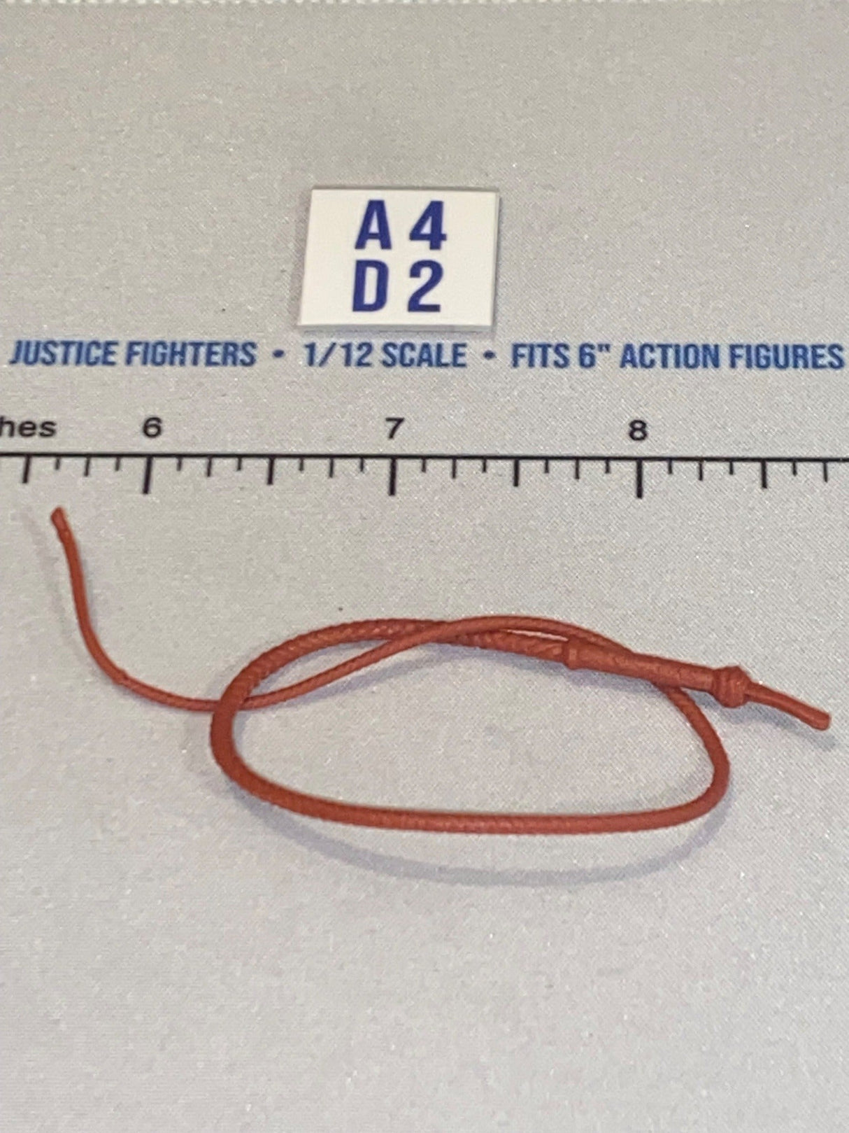 1/12 Scale Western Era Bull Whip - Indiana Jones - Red-Brown