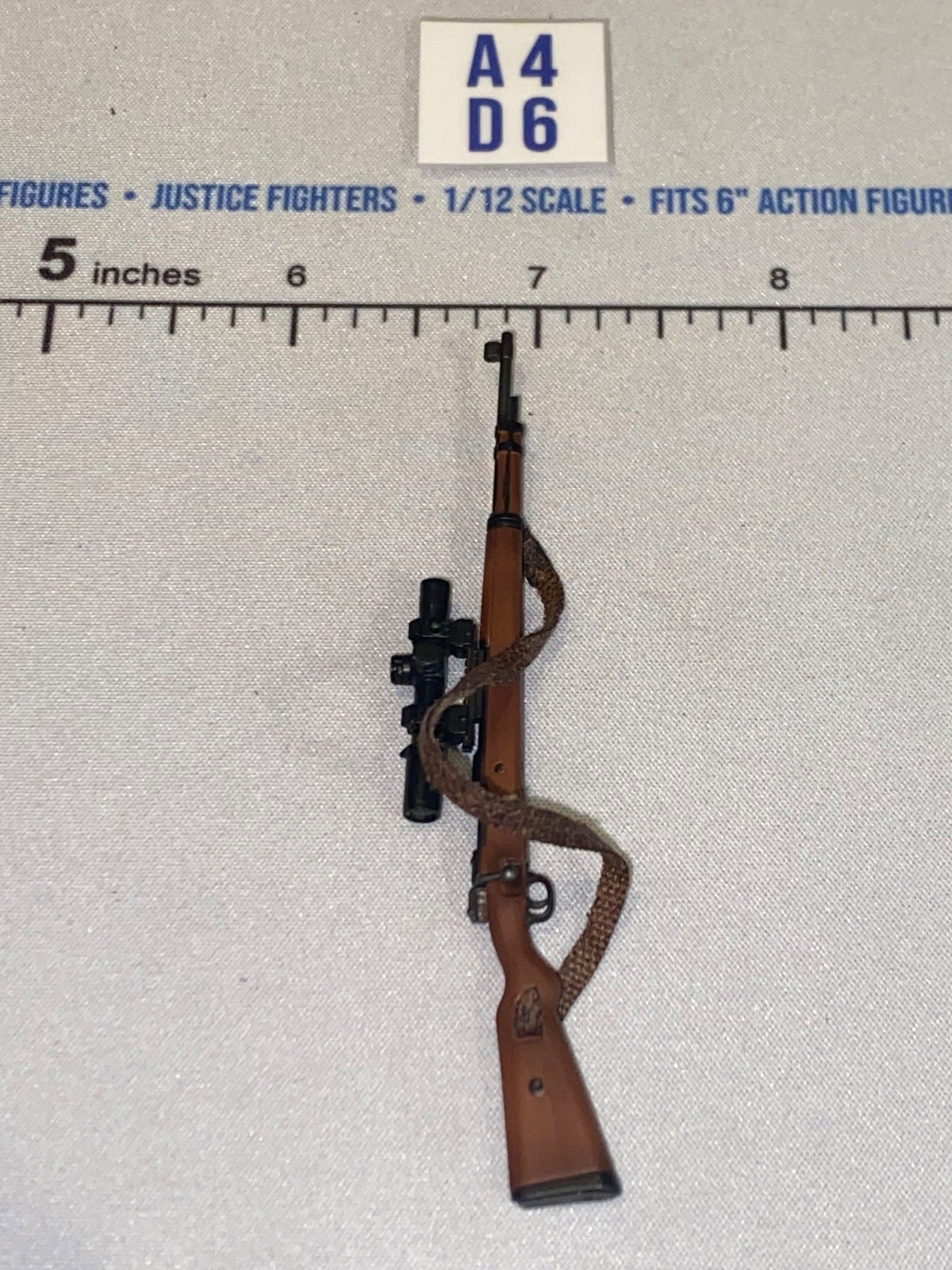 1/12 Scale WWII German Kar-98 Sniper Rifle with Scope and Sling