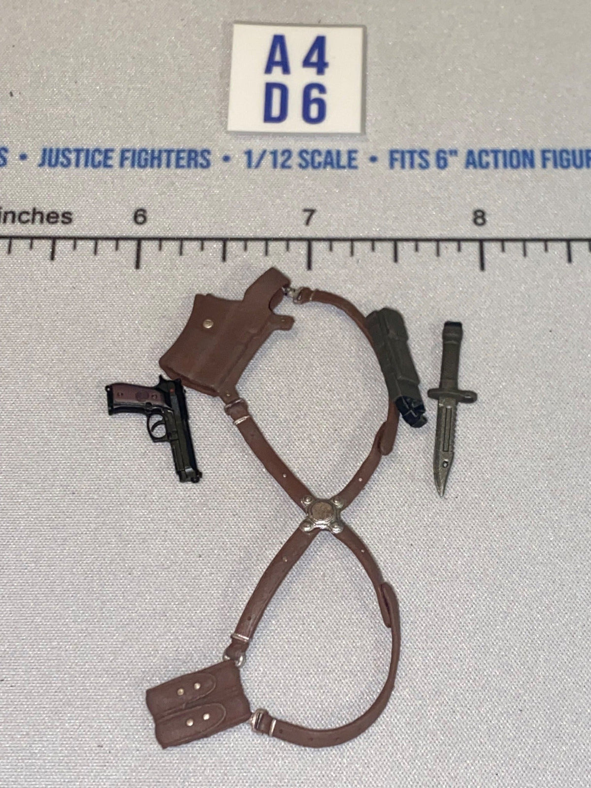1/12 Scale Modern Era Pistol Shoulder Holster Rig with Harness