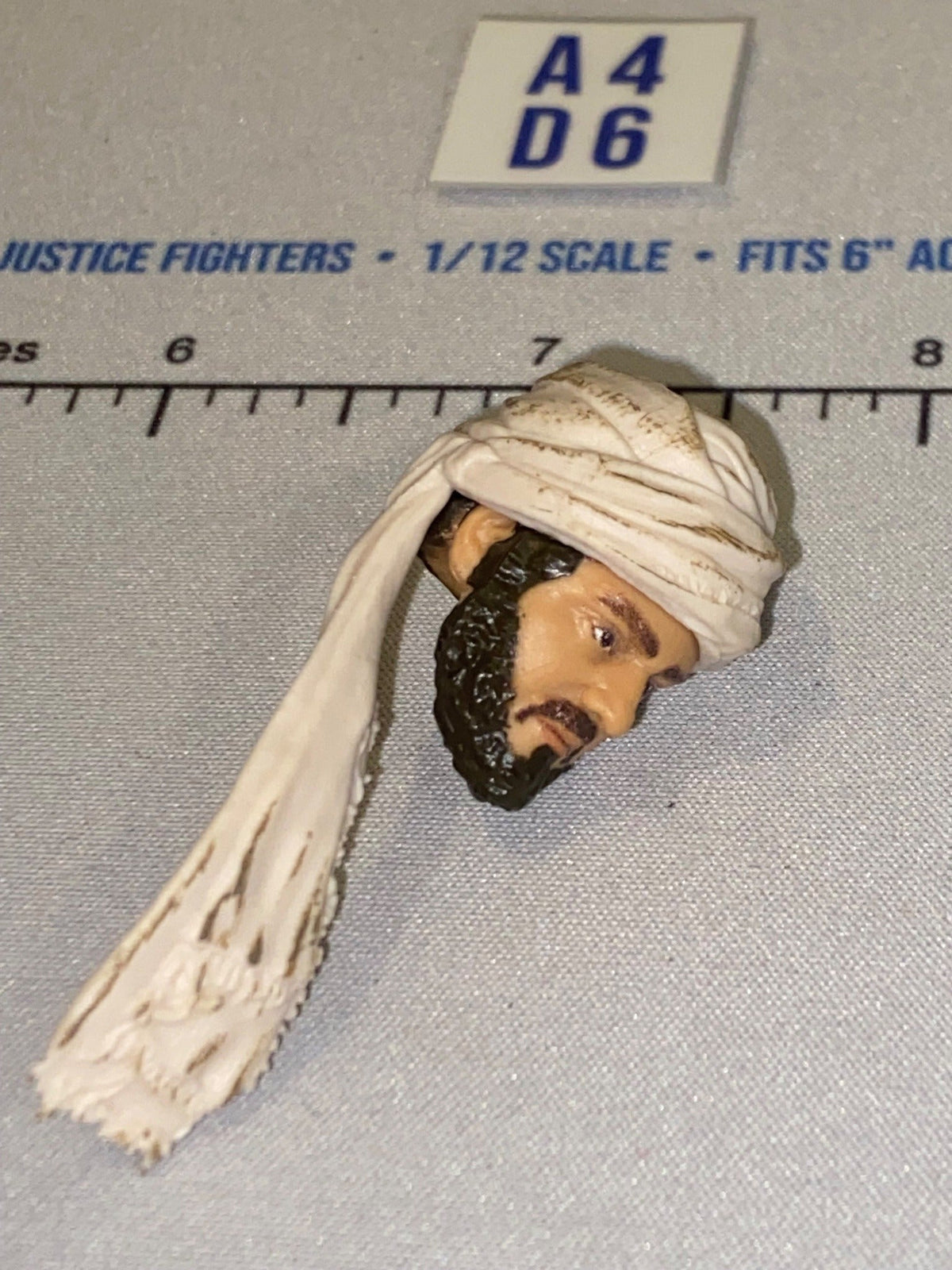 1/12 Scale Male Head Sculpt with Turban - Middle Eastern Indiana Jones