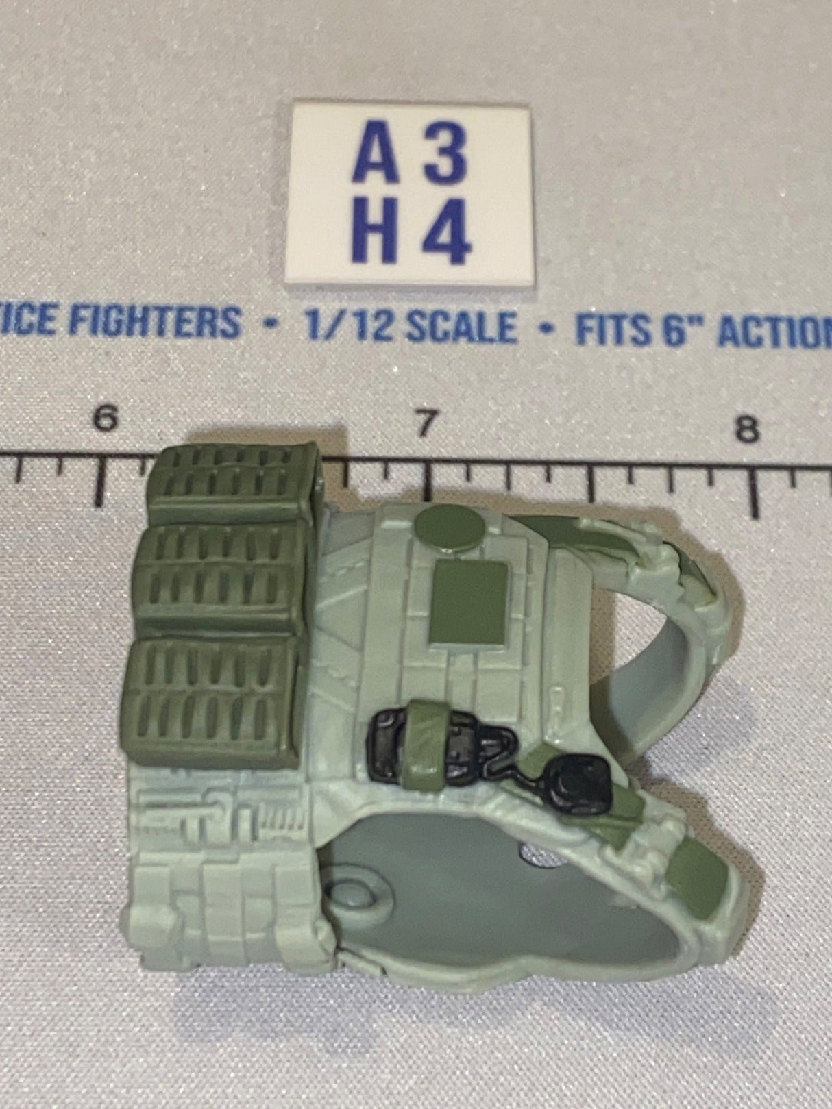 1/12 Scale Valaverse Modern Era Olive Drab Tactical Plate Carrier Vest with Ammunition Pouches