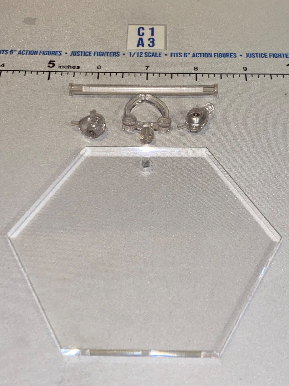 1/12 Scale Figure Display Stand with Articulated Arm and Clip
