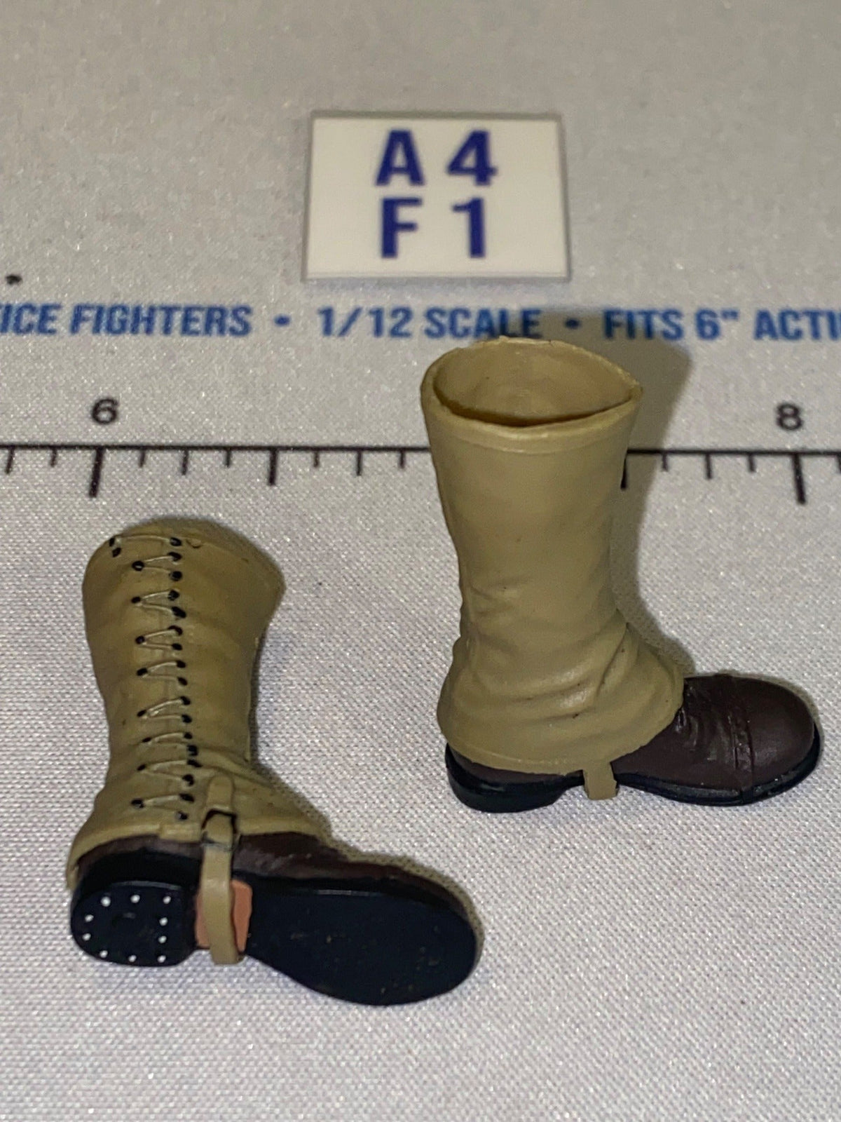 1/12 Scale WWII US Boots with Leggings - DID Reiben BAR Guner