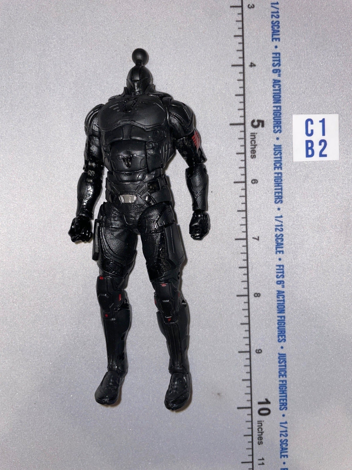 1/12 Scale Modern Era Black Tactical Armored Figure Body - GI Joe Classified