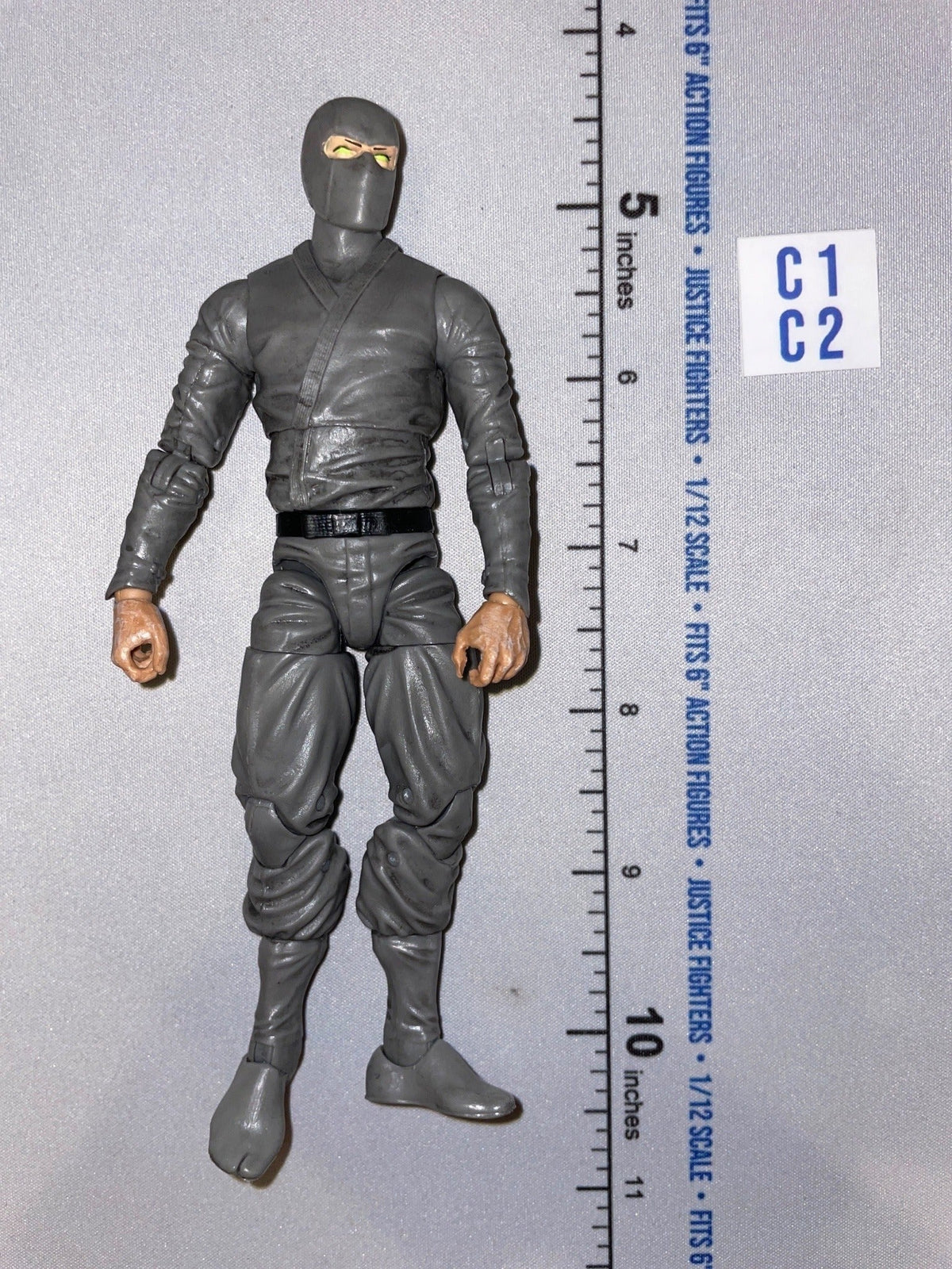 1/12 Scale Modern Era Gray Ninja Action Figure - Icon Heroes