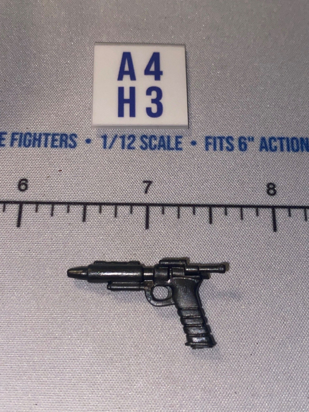1/12 Scale Science Fiction Blaster Pistol - Gunmetal Gray