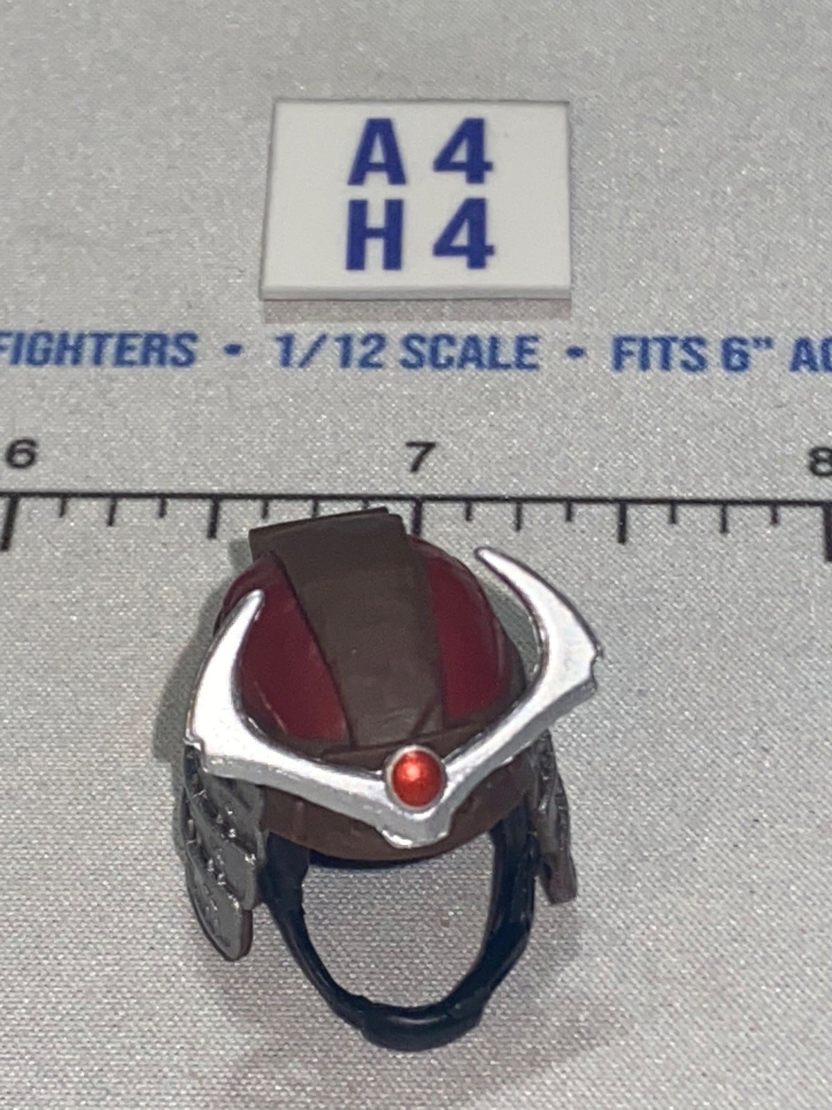 1/12 Scale Medieval Samurai Helmet - Red and Silver - GI Joe Classified