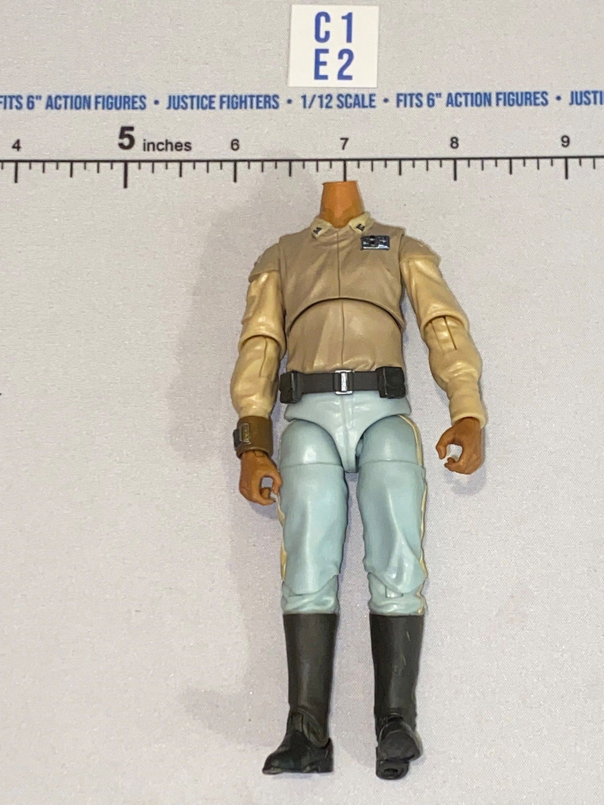 1/12 Scale Star Wars Rebel Officer Figure Body - Star Wars Black Series