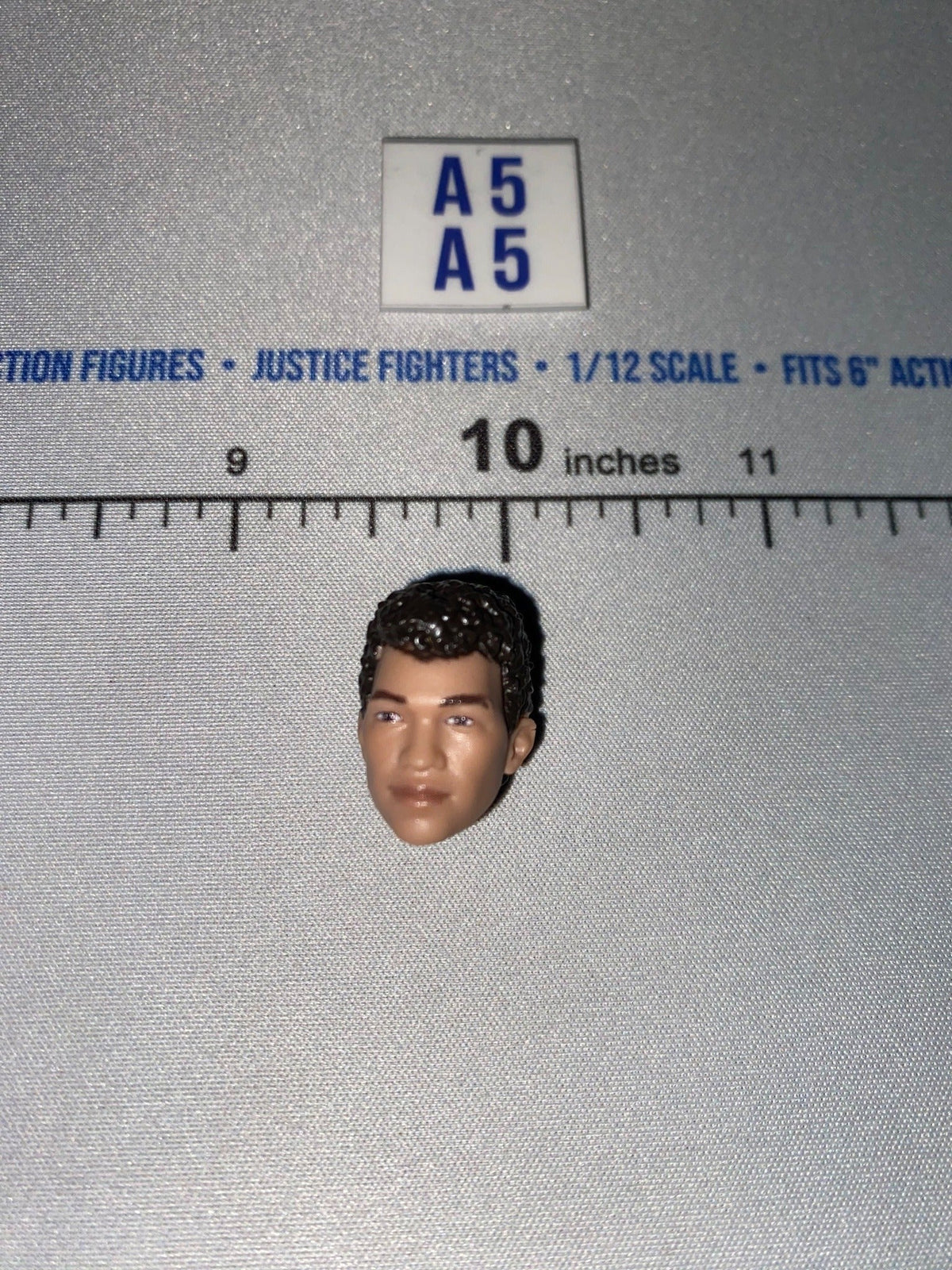1/12 Scale Male Head Sculpt with Short Dark Wavy Hair - GI Joe Classified