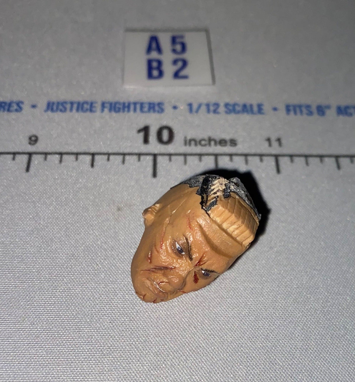 1/12 Scale Male Head Sculpt with No Hair and Scars