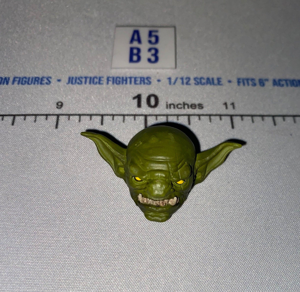 1/12 Scale Four Horsemen - Mythic Legions Fantasy Goblin Male Head Sculpt with Snarl and Pointed Ears