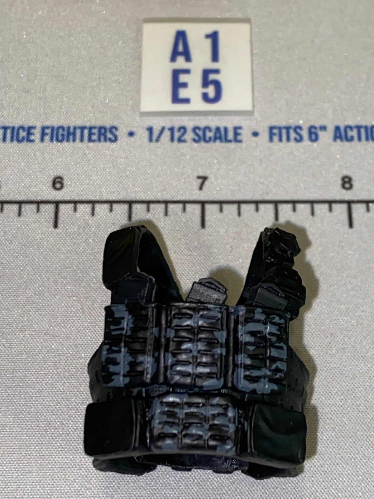 1/12 Scale Modern Era Tactical Body Armor Vest - Black - Valaverse