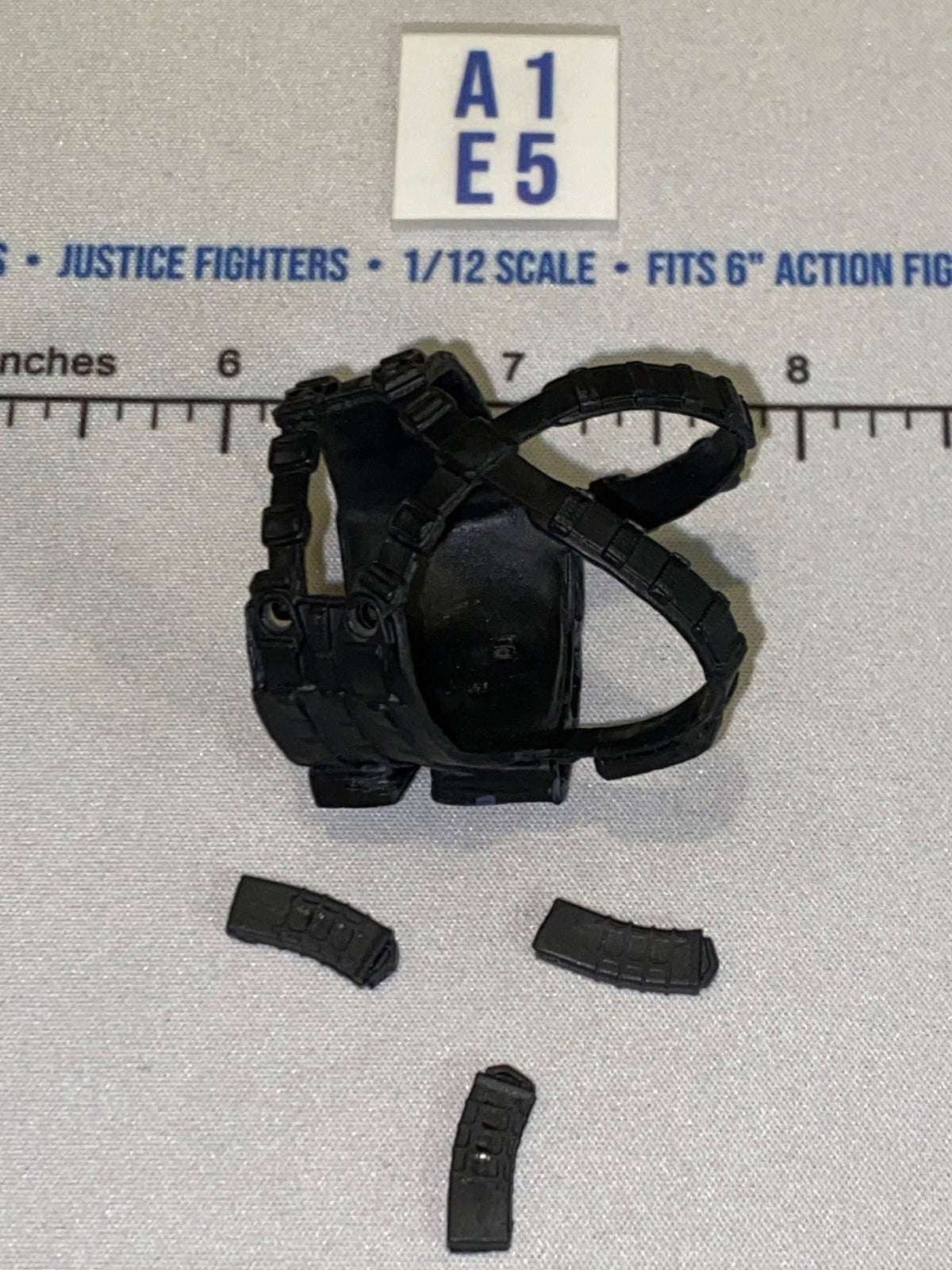 1/12 Scale Modern Era Tactical Body Armor Vest - Black - Valaverse