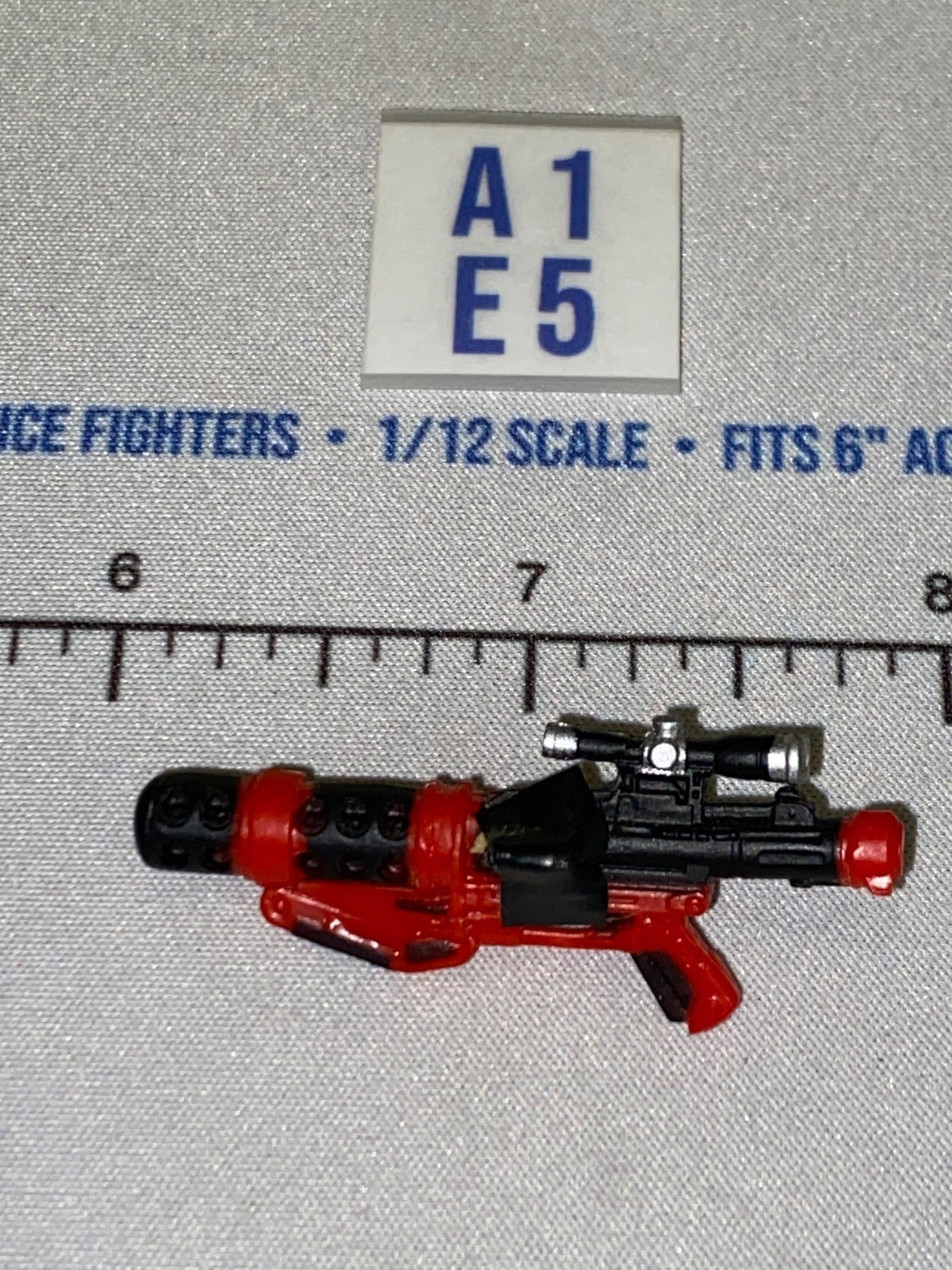 1/12 Scale Star Wars Black Series Stormtrooper Blaster Rifle First Roder - Red and Black