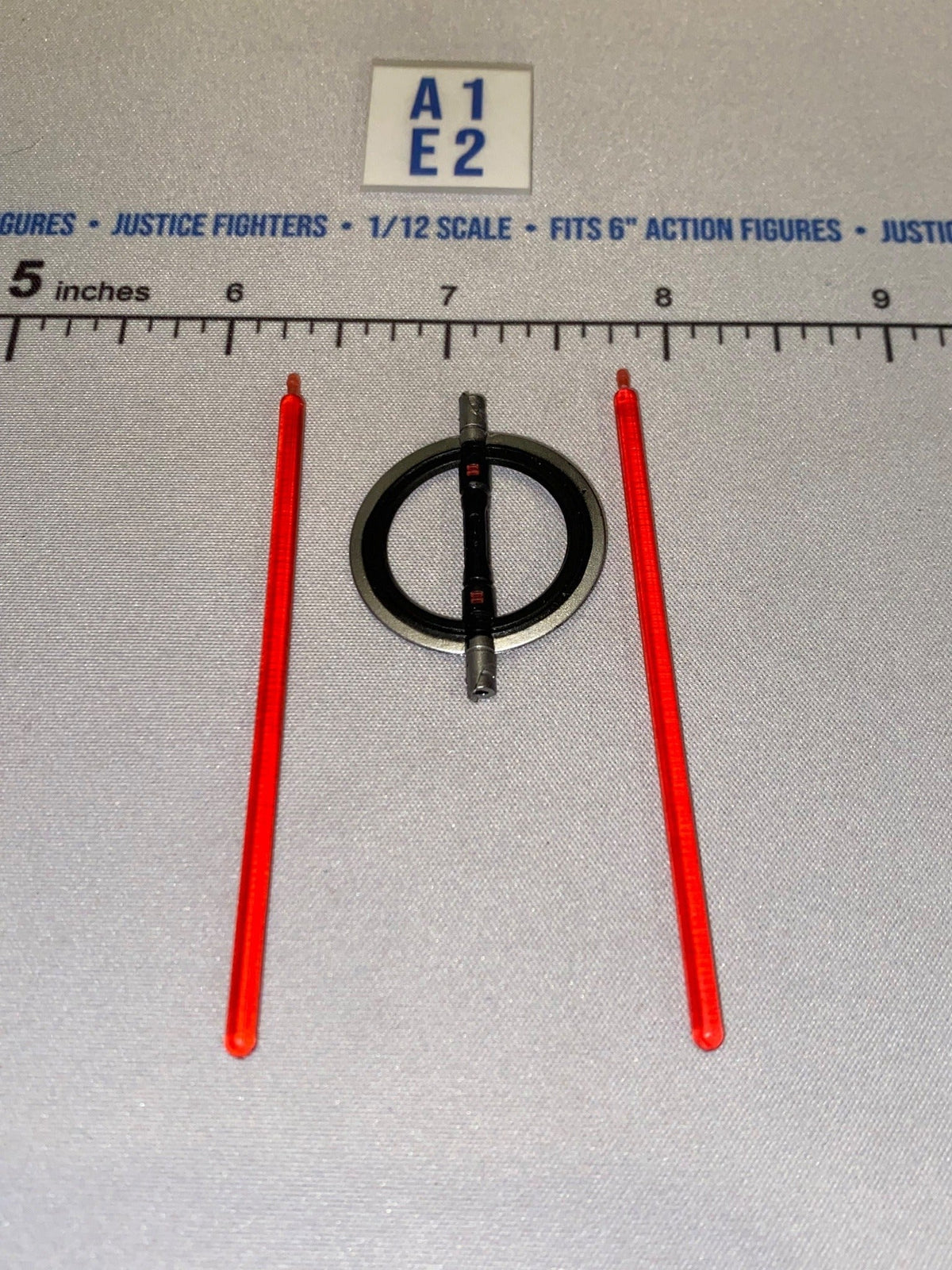 1/12 Scale Double-Bladed Lightsaber Staff - Red - Star Wars Black Series