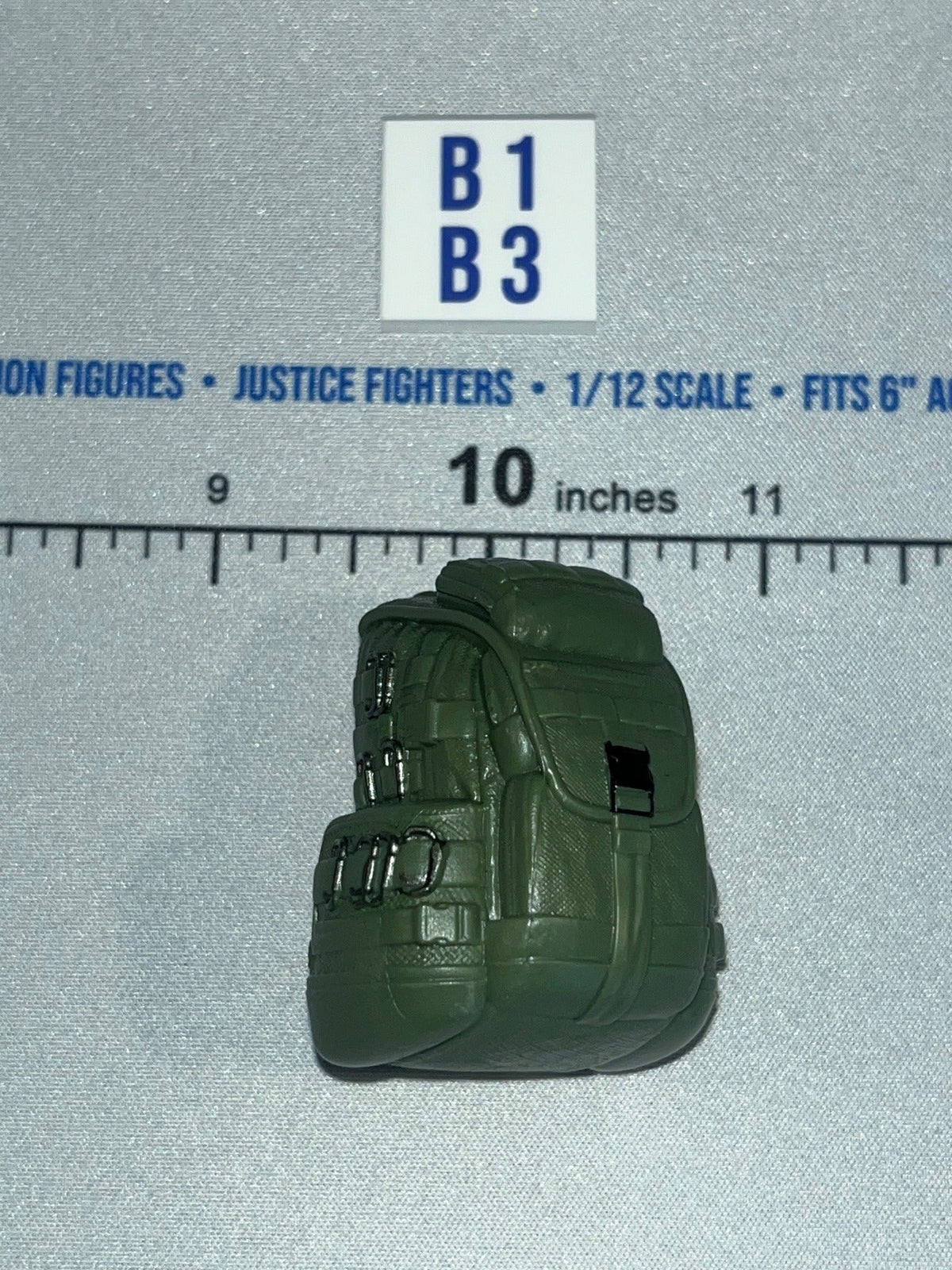 1/12 Scale Modern Era Military Backpack Green - Valaverse - Olive Drab