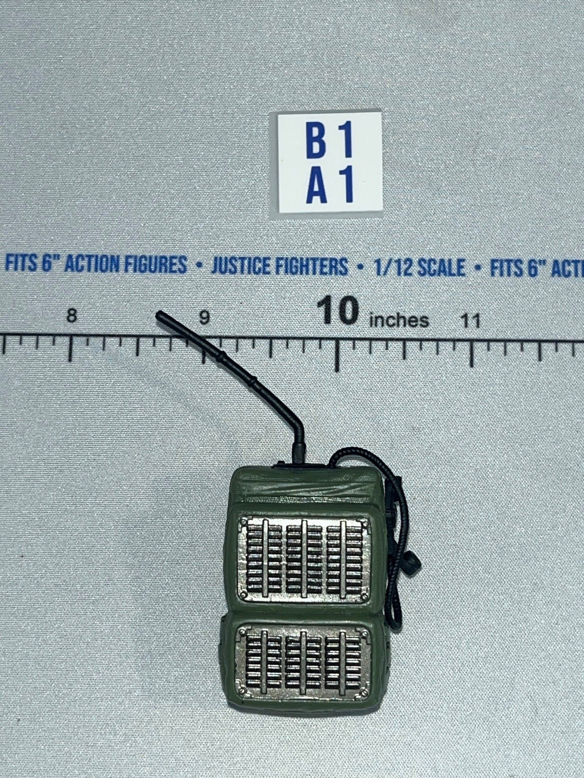 1/12 Scale Modern Era Olive Drab Walkie Talkie Radio Backpack - Valaverse