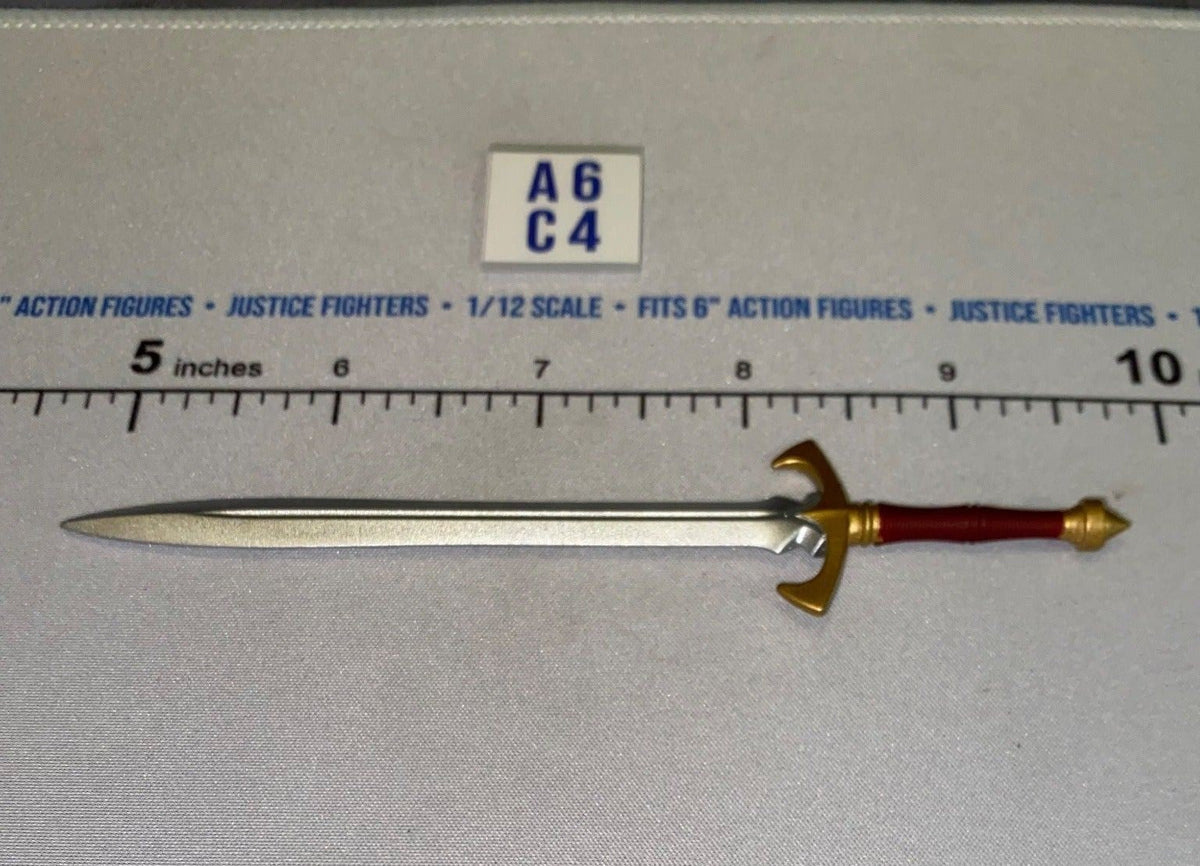 1/12 Scale Medieval Fantasy Sword with Gold and Red Handle - Four Horsemen - Mythic Legions