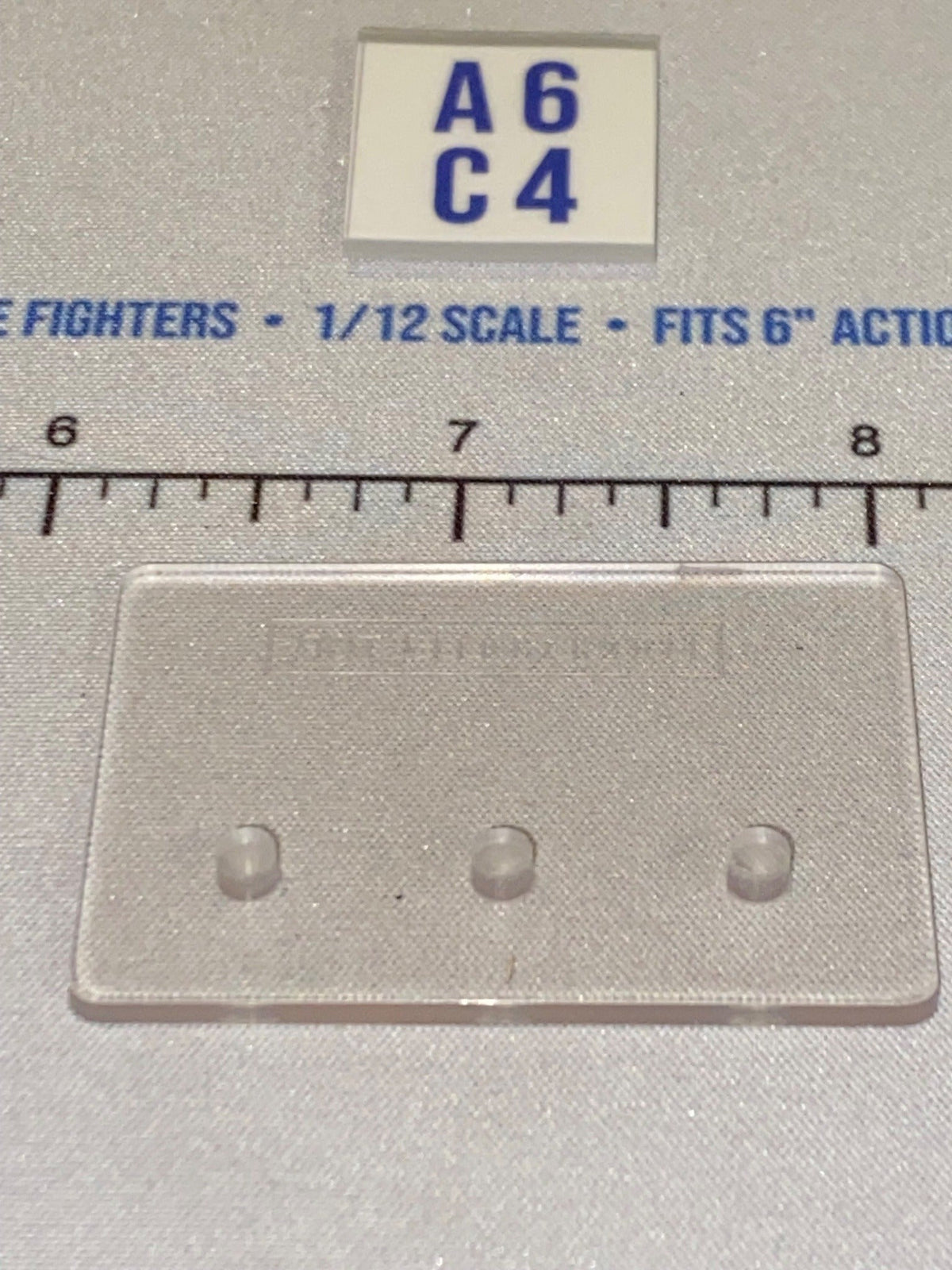 1/12 Scale Figure Display Stand - Clear with Peg Holes